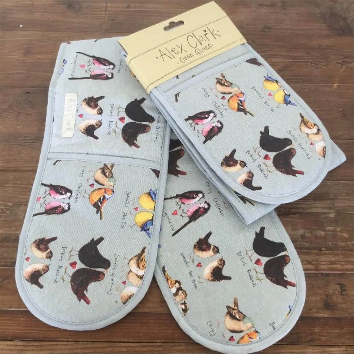 Alex Clark Cotton Double Oven Glove - Beautiful Birds