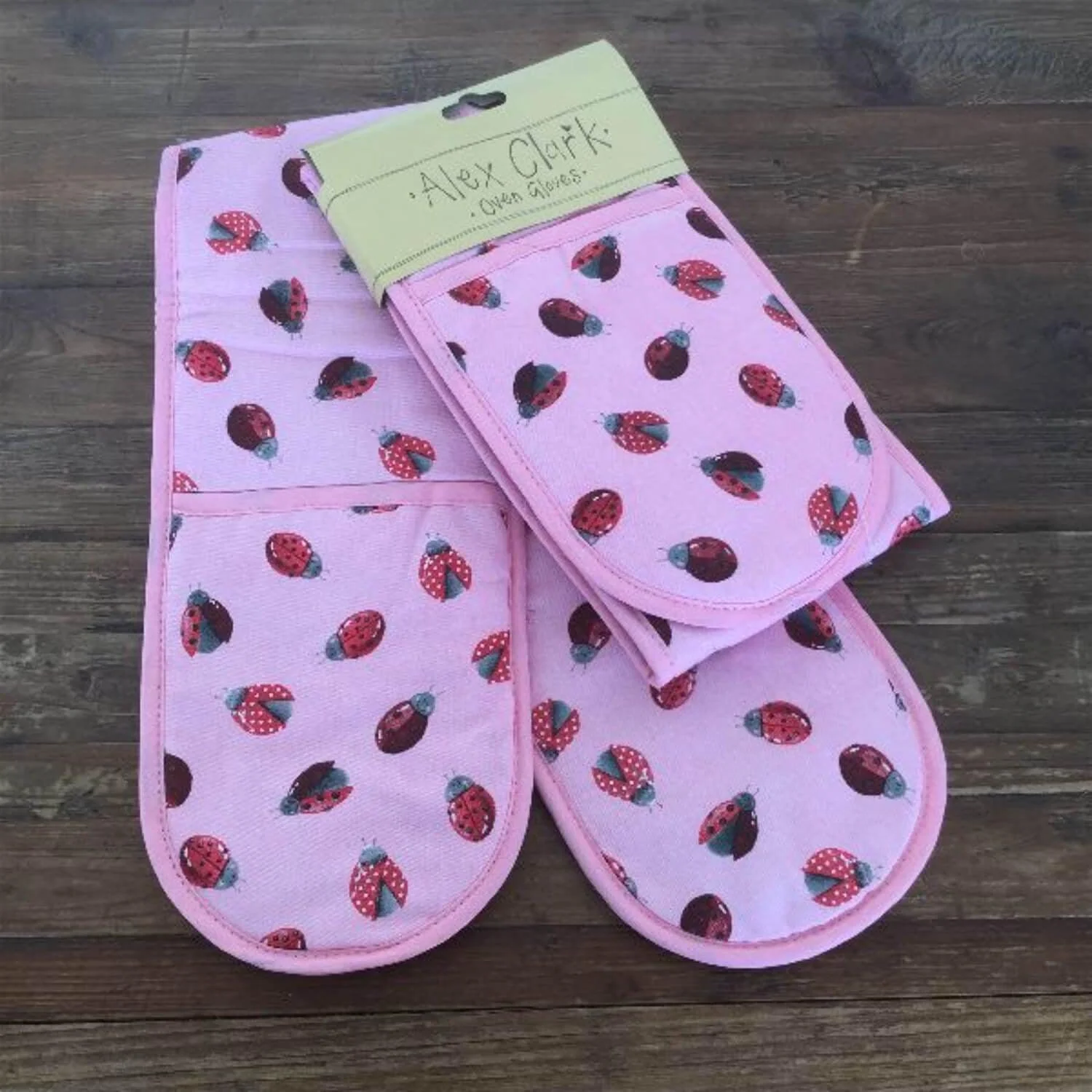 Alex Clark Cotton Double Oven Glove - Ladybirds