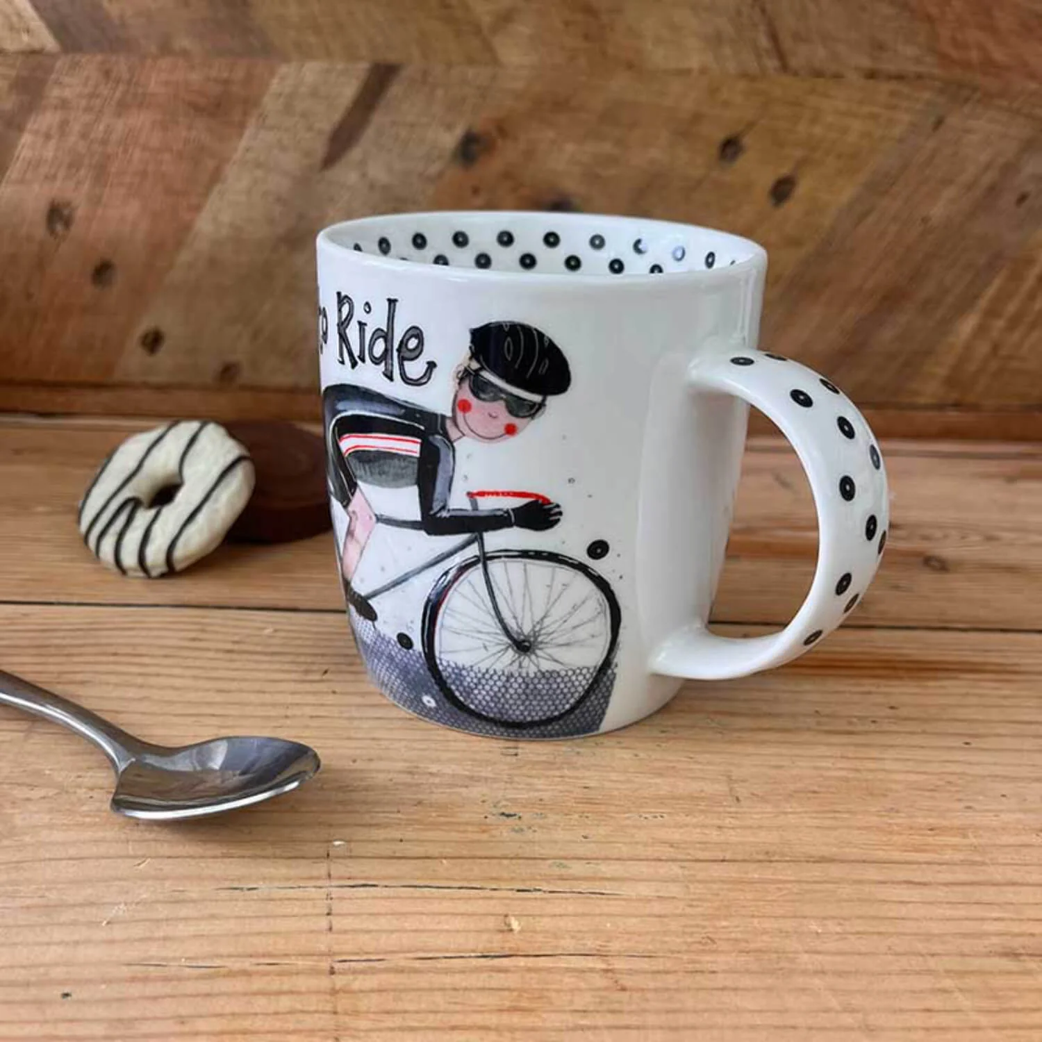 Alex Clark 400ml Mug - Born To Ride - Cycling - Image 2