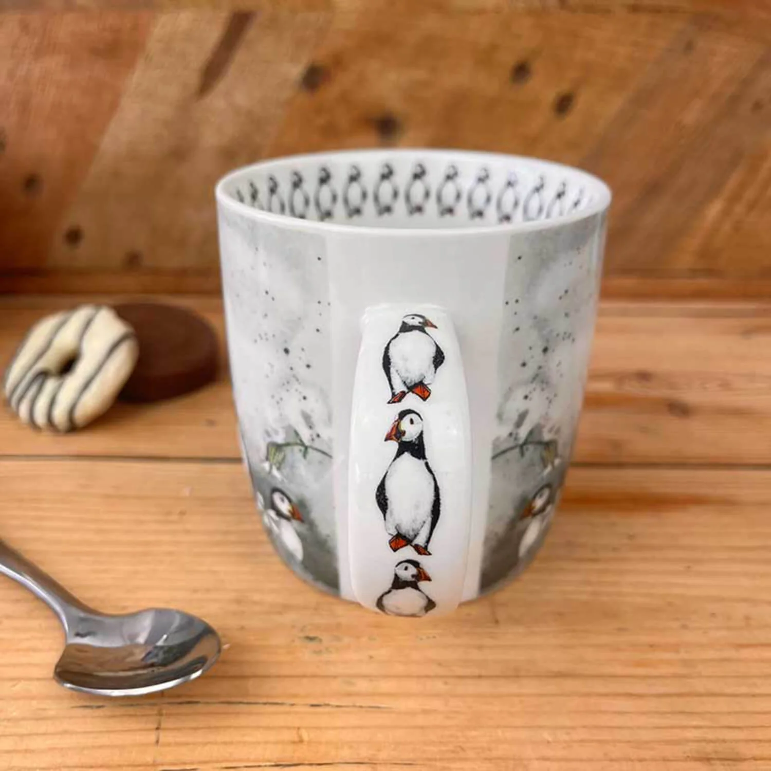 Alex Clark 400ml Mug - Puffins & Sea Campion - Image 2