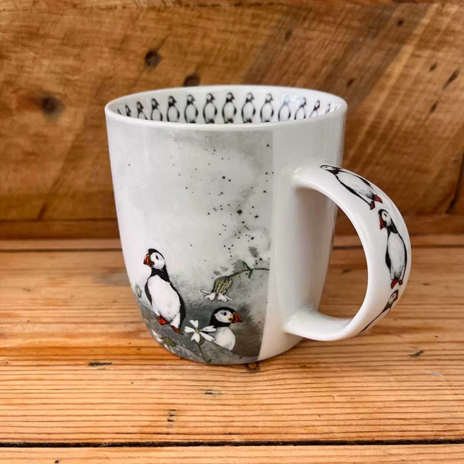 Alex Clark 400ml Mug - Puffins & Sea Campion - Image 3