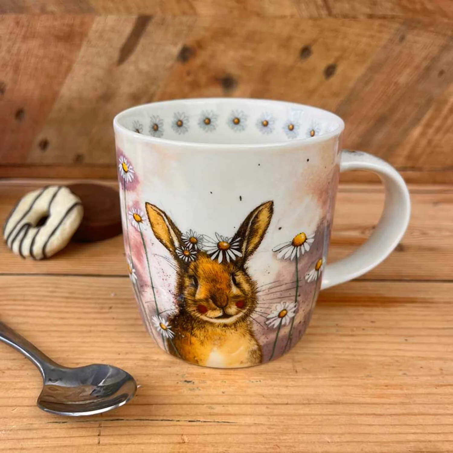 Alex Clark 400ml Mug - Rabbit & Daisies - Image 3