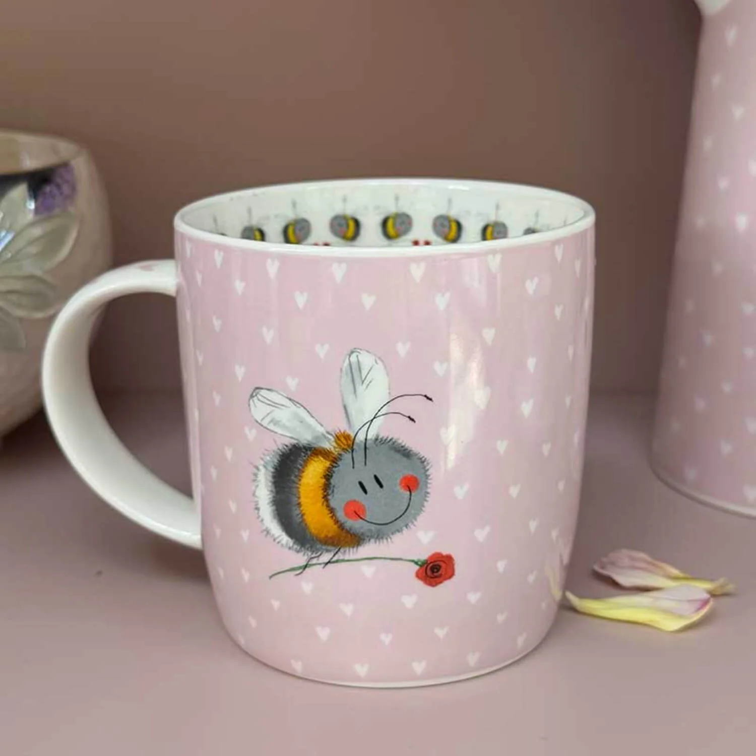 Alex Clark 400ml New Bone China Mug - Bee And Flower - Image 2