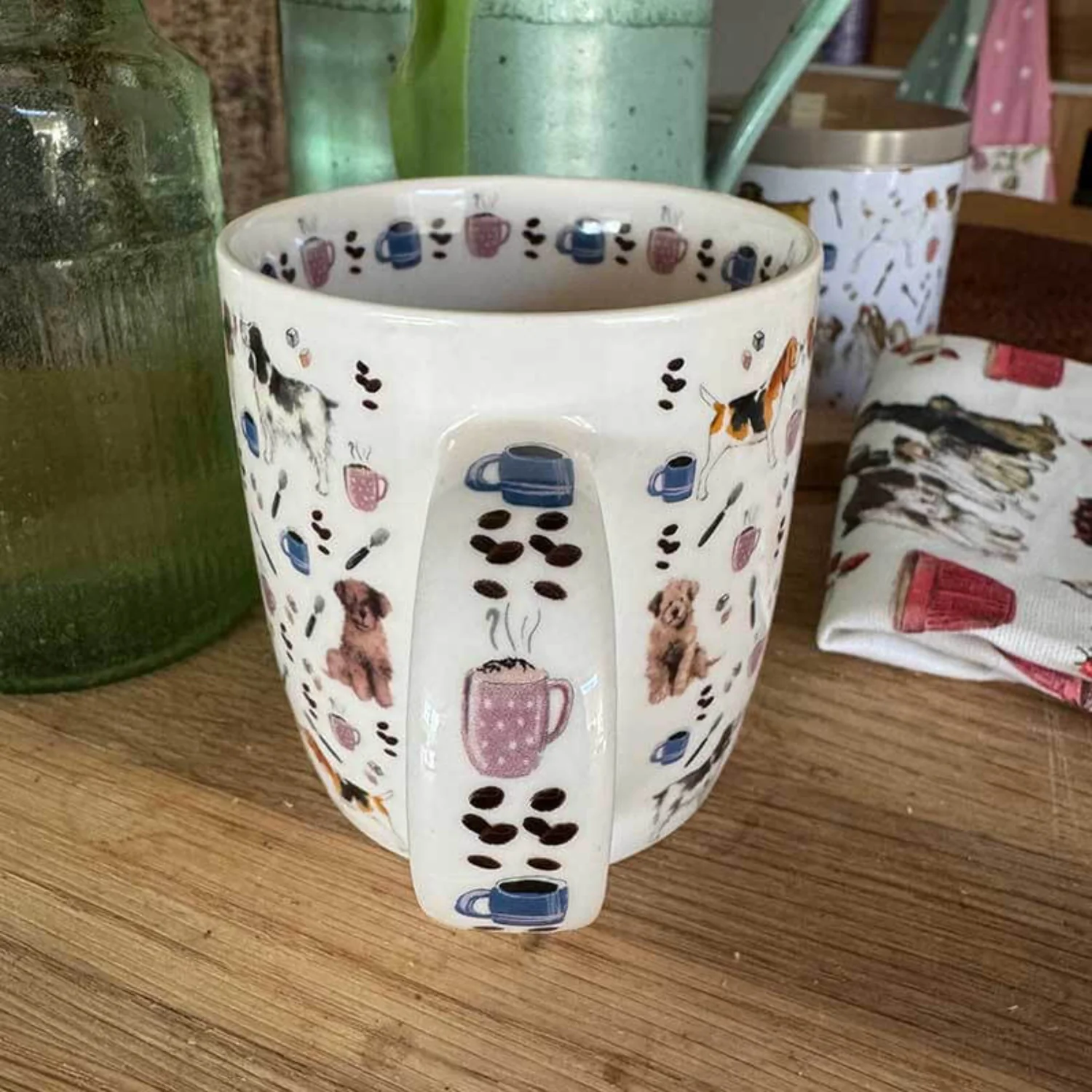 Alex Clark 400ml New Bone China Mug - Dog And Coffee - Image 2