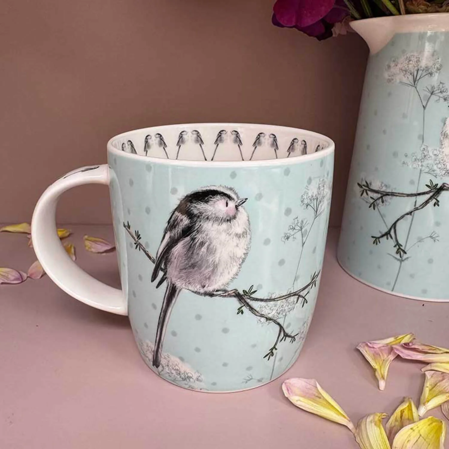 Alex Clark 400ml New Bone China Mug - Long Tailed Tit - Image 2