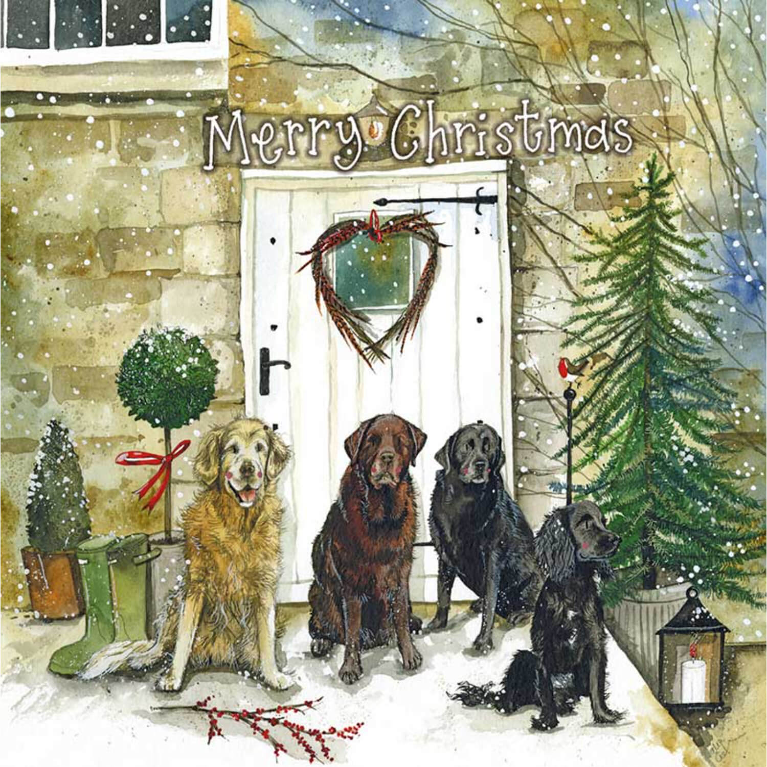 Alex Clark 8-Pack Boxed Christmas Cards - Christmas Dogs - Image 2