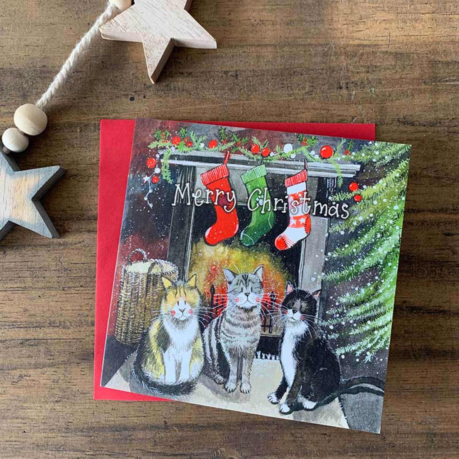 Alex Clark 8-Pack Boxed Christmas Cards - Christmas Felines - Image 5