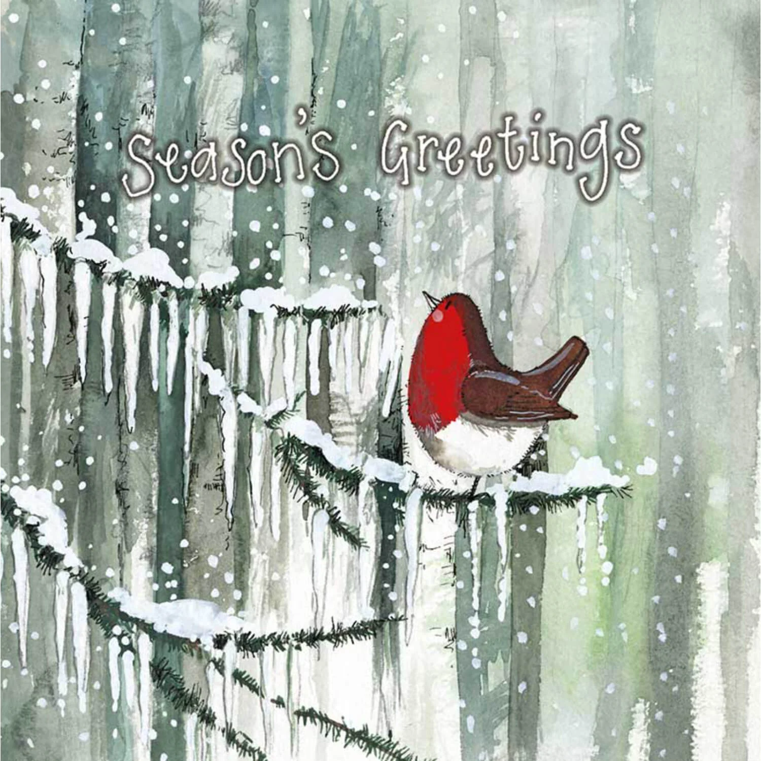 Alex Clark 8-Pack Boxed Christmas Cards - Christmas Robin - Image 2