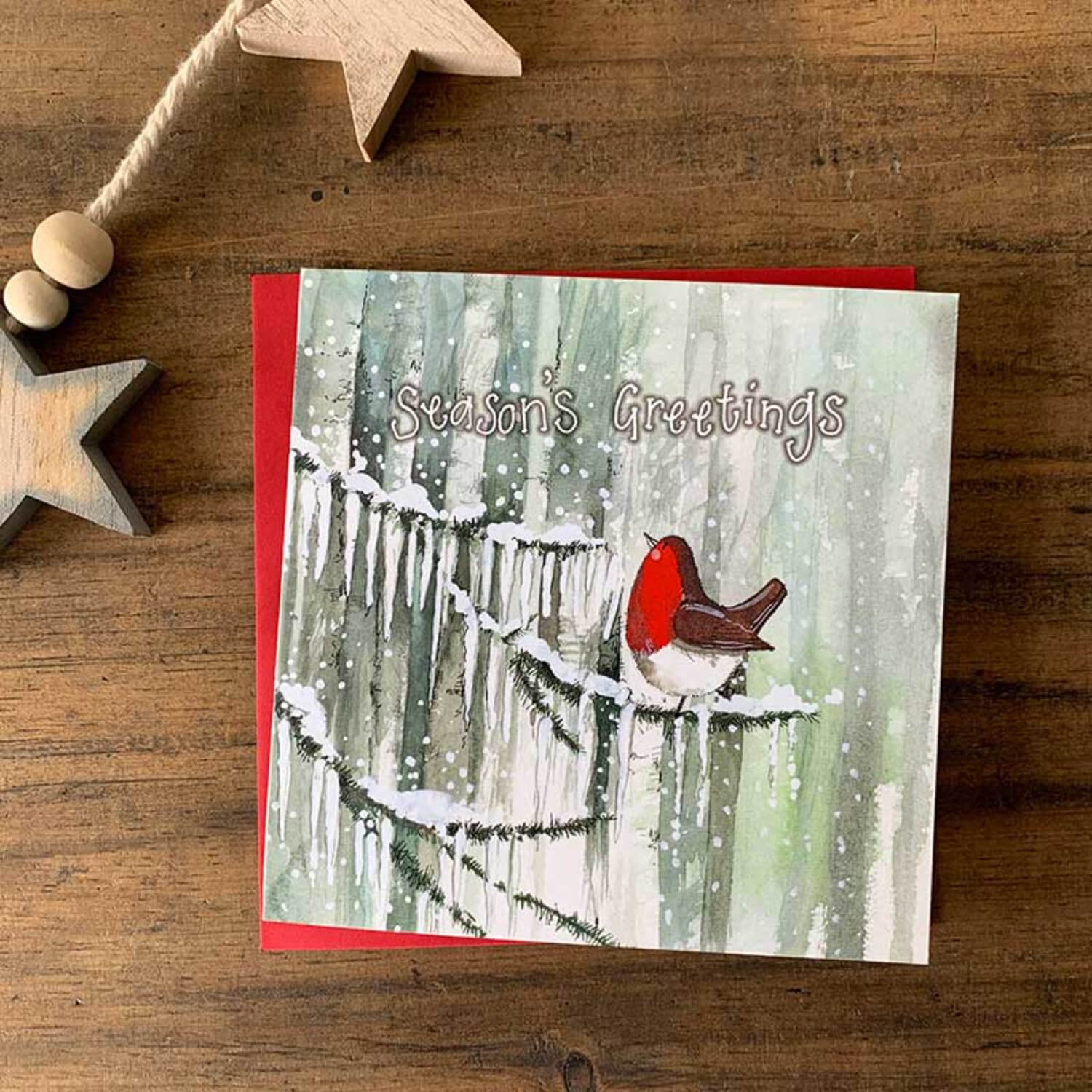 Alex Clark 8-Pack Boxed Christmas Cards - Christmas Robin - Image 5