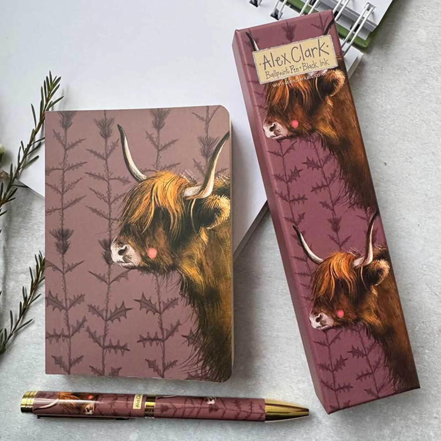 Alex Clark Small Blank Notebook - Highland Cow - Image 3