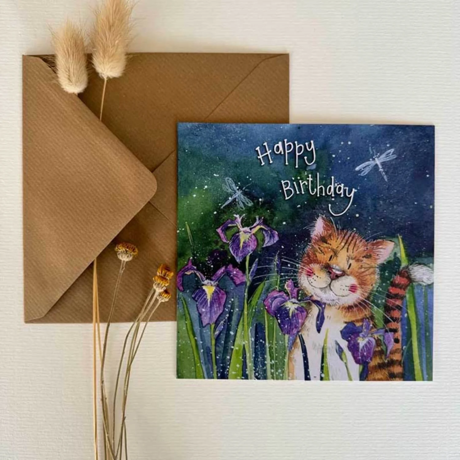 Alex Clark Card - Out At Night Cat