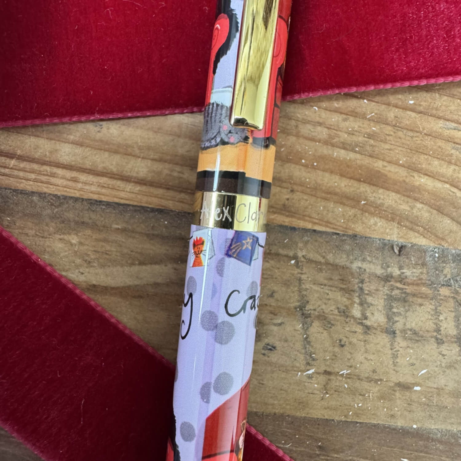 Alex Clark Christmas Ballpoint Pen - Crazy Cat Lady - Image 2