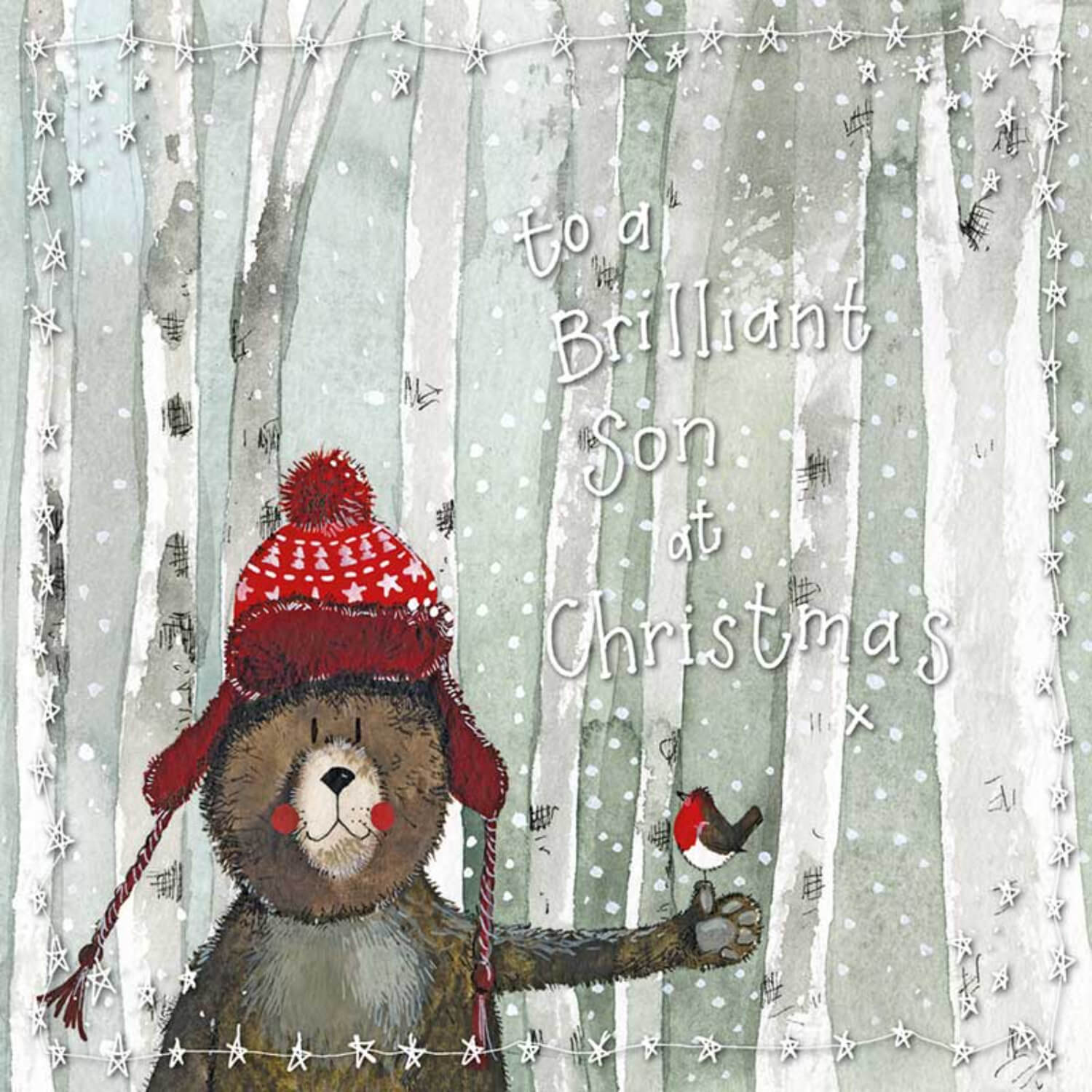 Alex Clark Christmas Card - Brilliant Son - Bear - Image 2