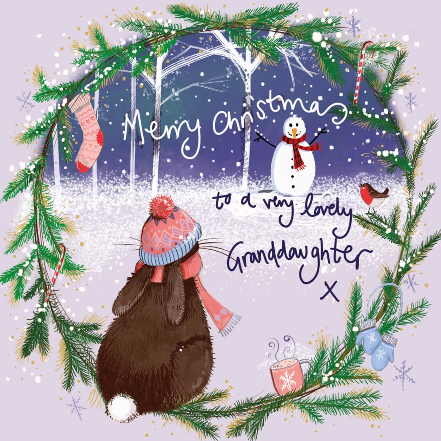 Alex Clark Christmas Card - Lovely Granddaughter - Image 2