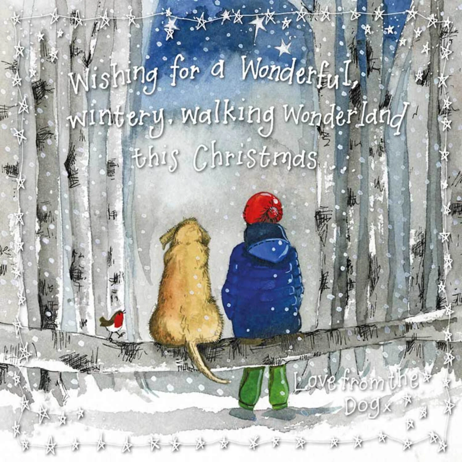 Alex Clark Christmas Card - Wintery Walks From The Dog - Image 2