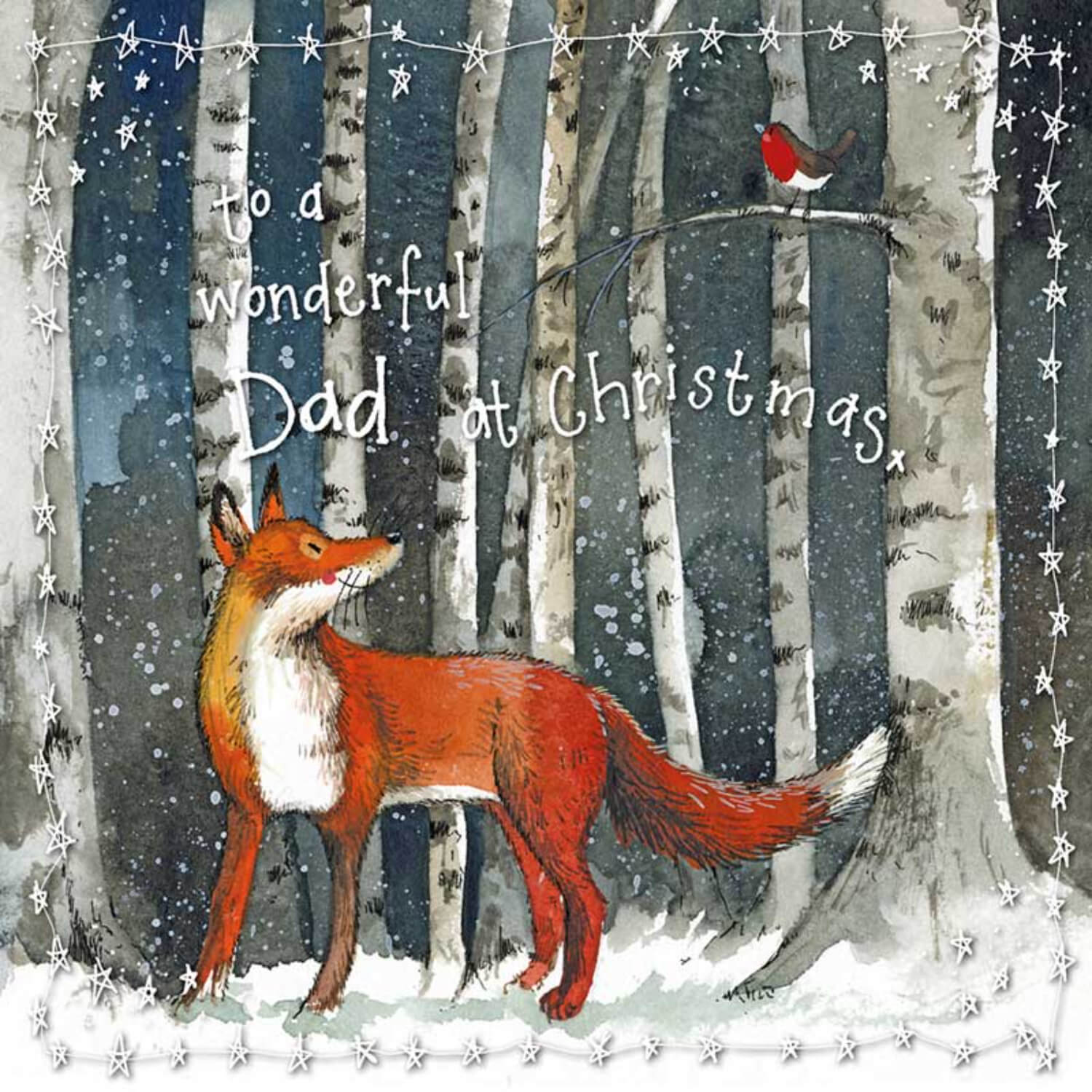 Alex Clark Christmas Card - Wonderful Dad - Fox - Image 2