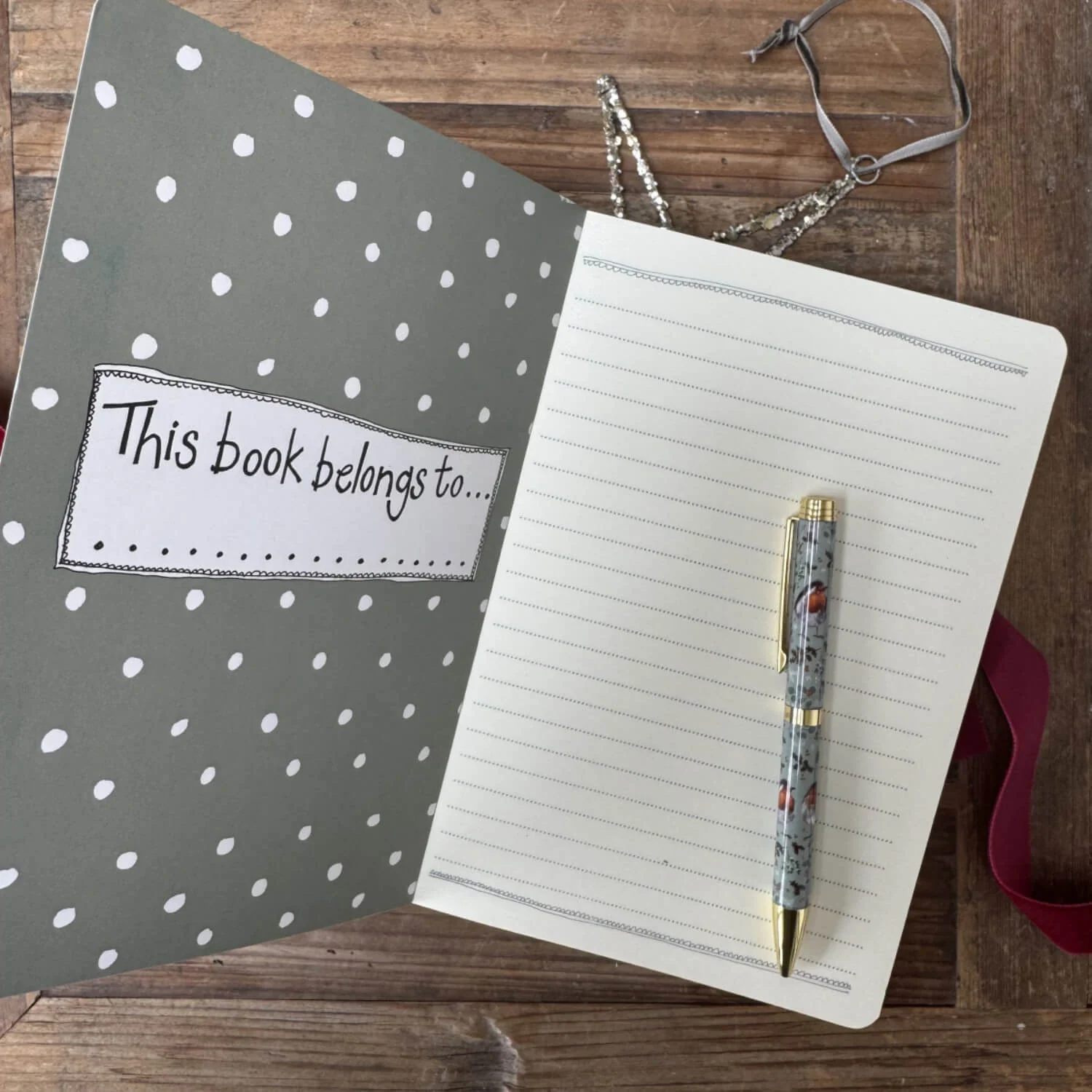 Alex Clark Christmas Large Chunky Notebook - Robins - Image 2