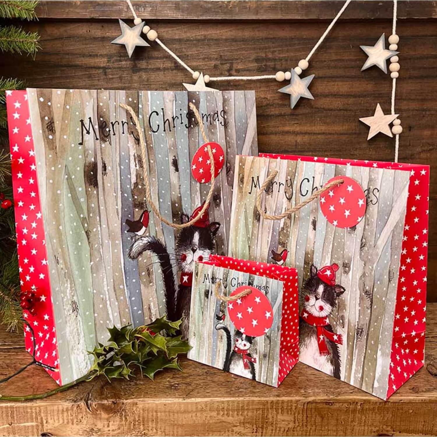 Alex Clark Christmas Large Gift Bag - Cat - Image 3