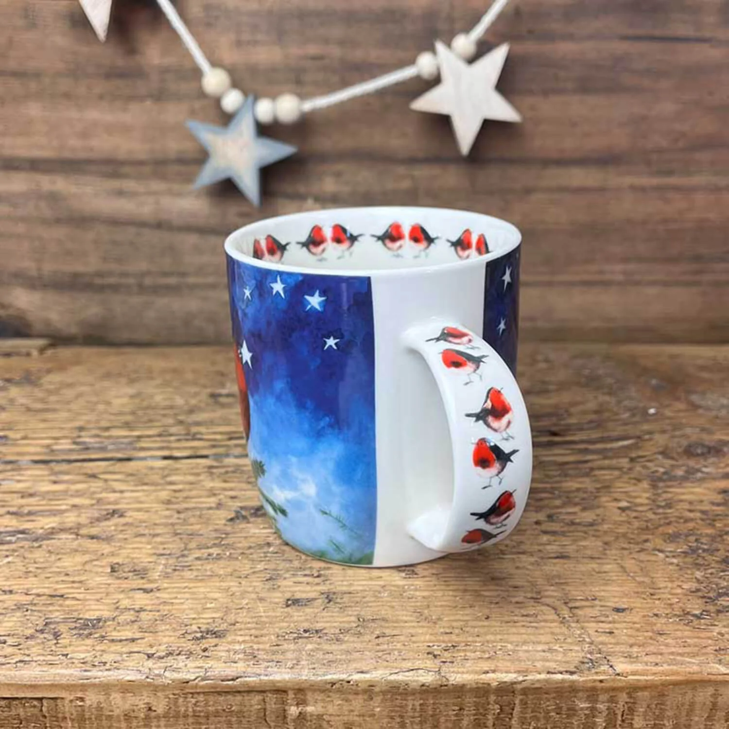 Alex Clark Christmas Mug - Robin & Star - Image 2
