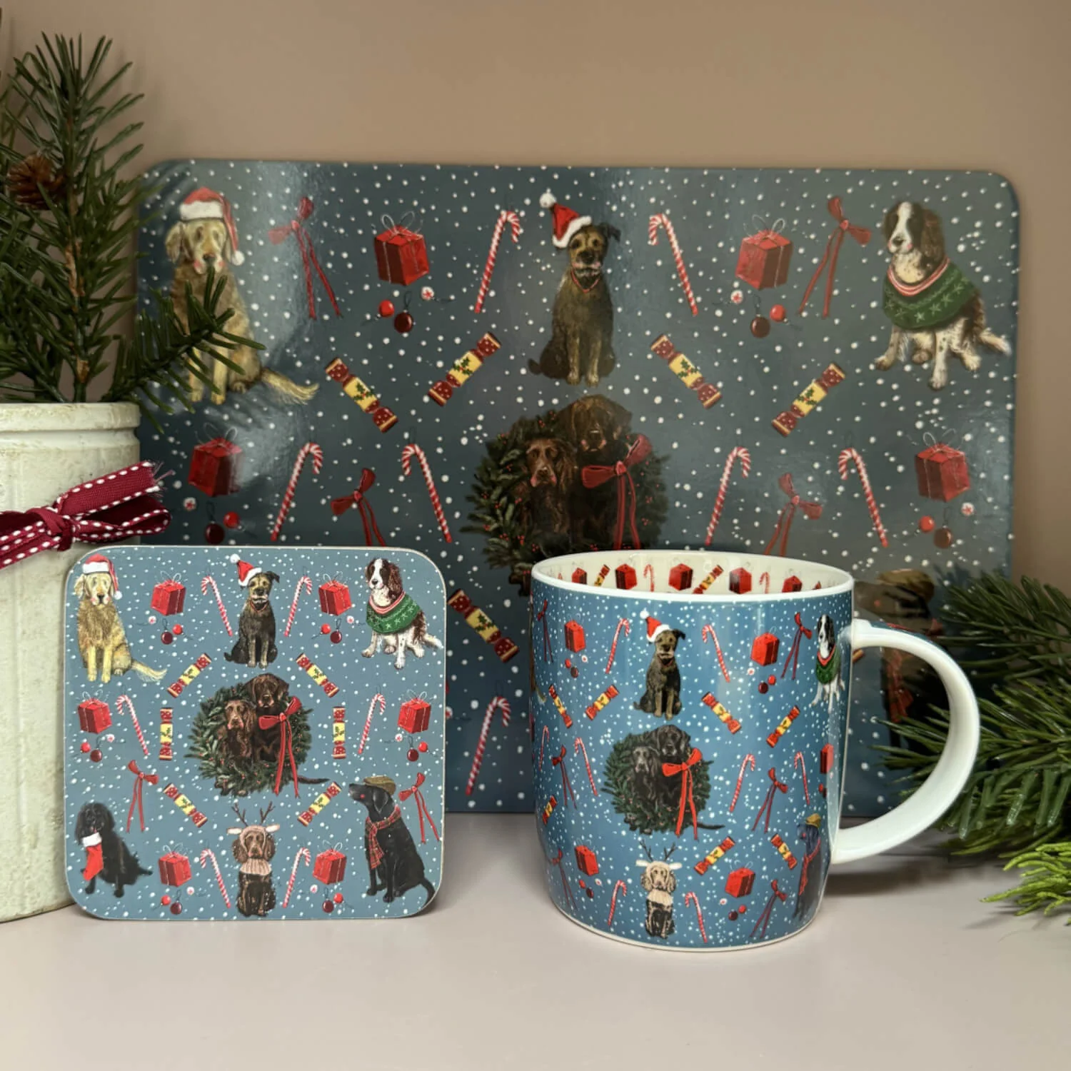 Alex Clark Christmas Placemat - Christmas Dogs - Image 2
