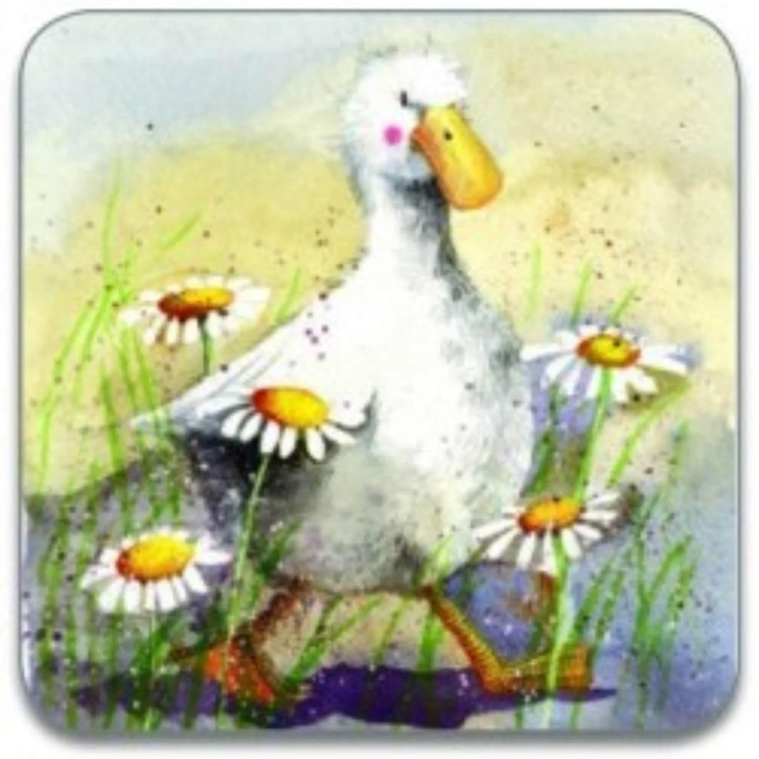 Alex Clark Coaster - Duck In The Daisies