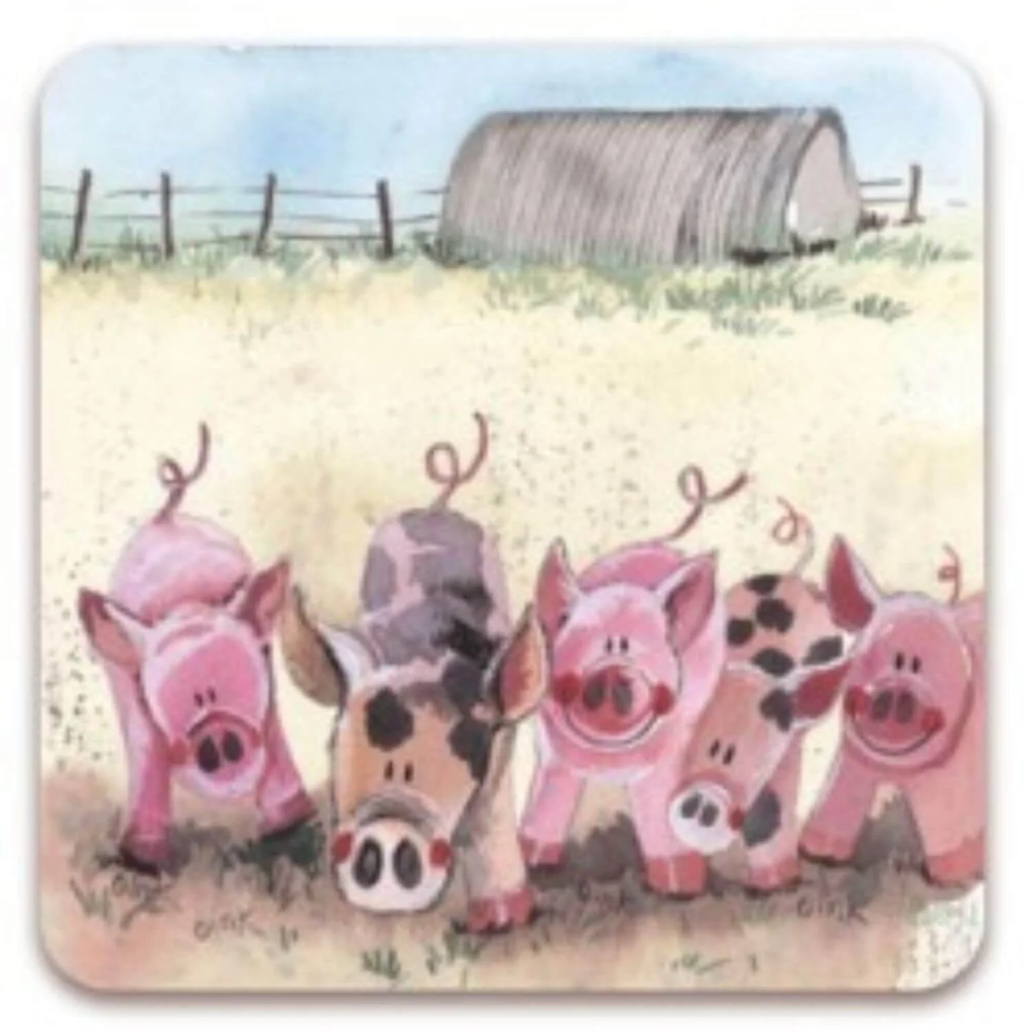 Alex Clark Coaster - Five Little Pigs