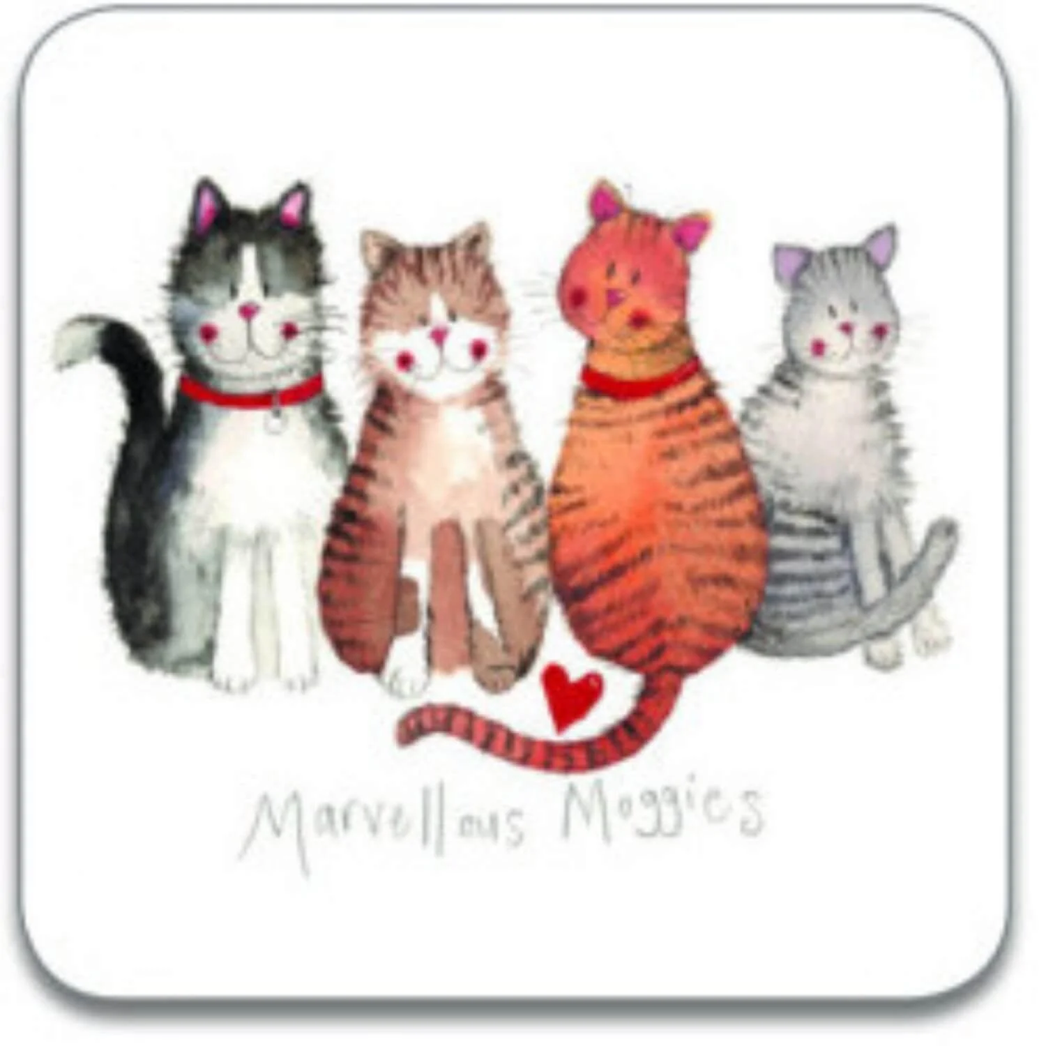 Alex Clark Coaster - Marvellous Moggies