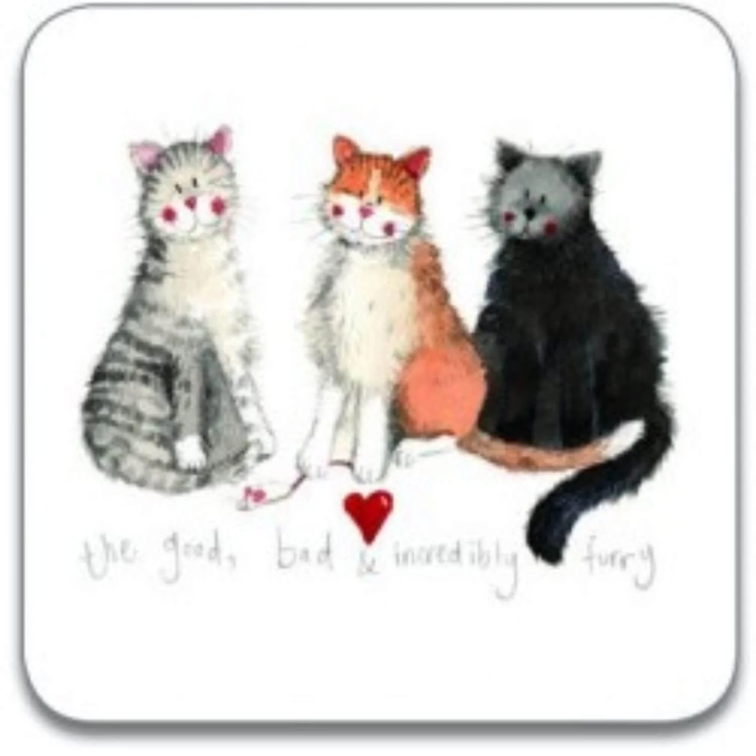 Alex Clark Coaster - The Good Bad & Incredibly Furry Cats