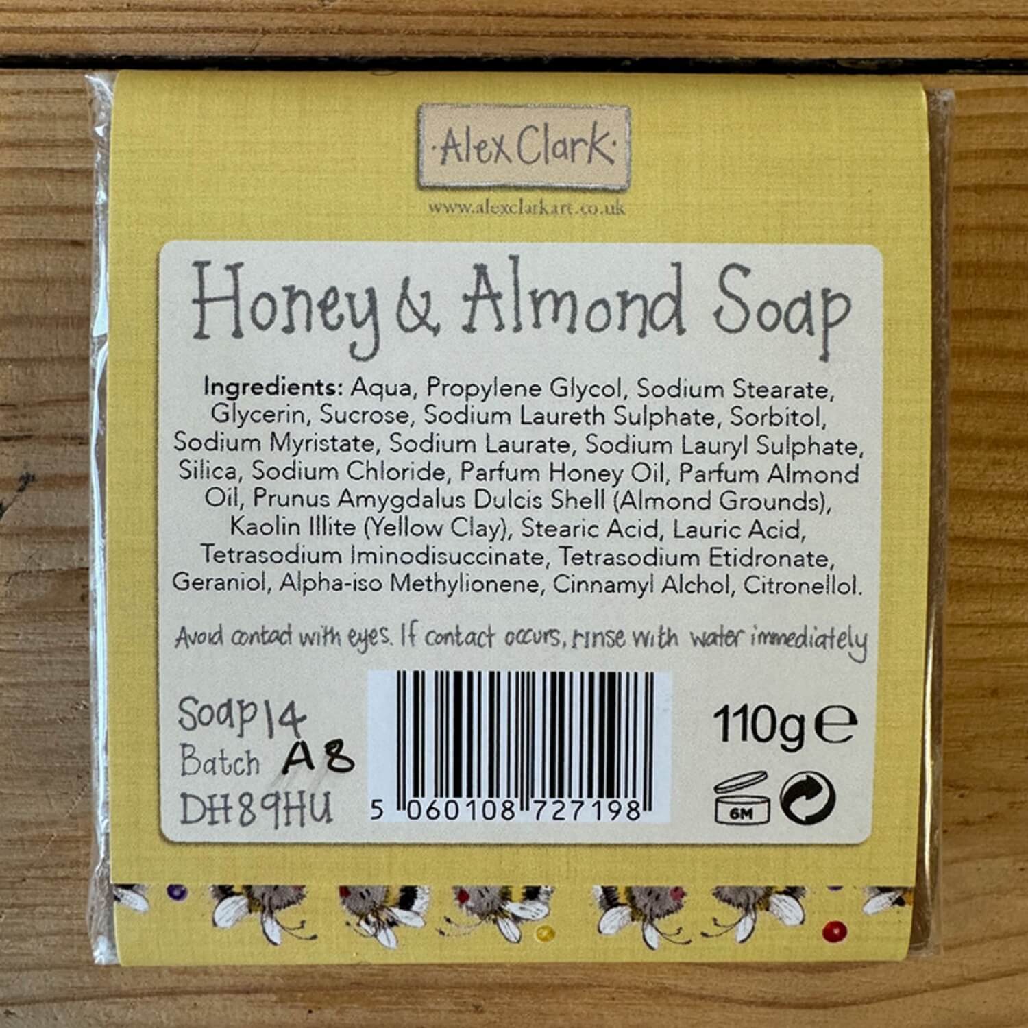 Alex Clark Don't Worry Bee Happy Handmade Soap - Honey & Almond - Image 2