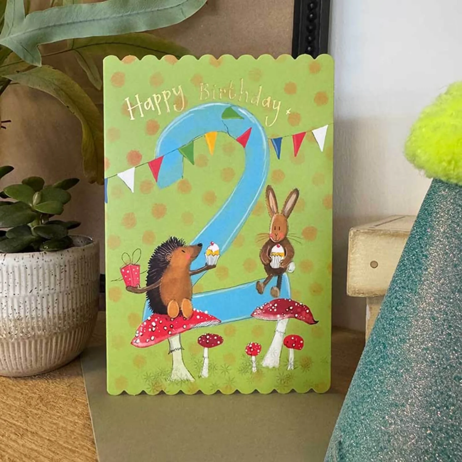 Alex Clark Doodles 2nd Birthday Card