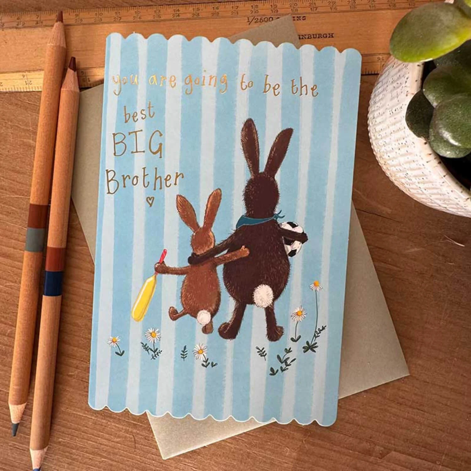 Alex Clark Doodles Card - Big Brother - Bat & Ball - Image 3