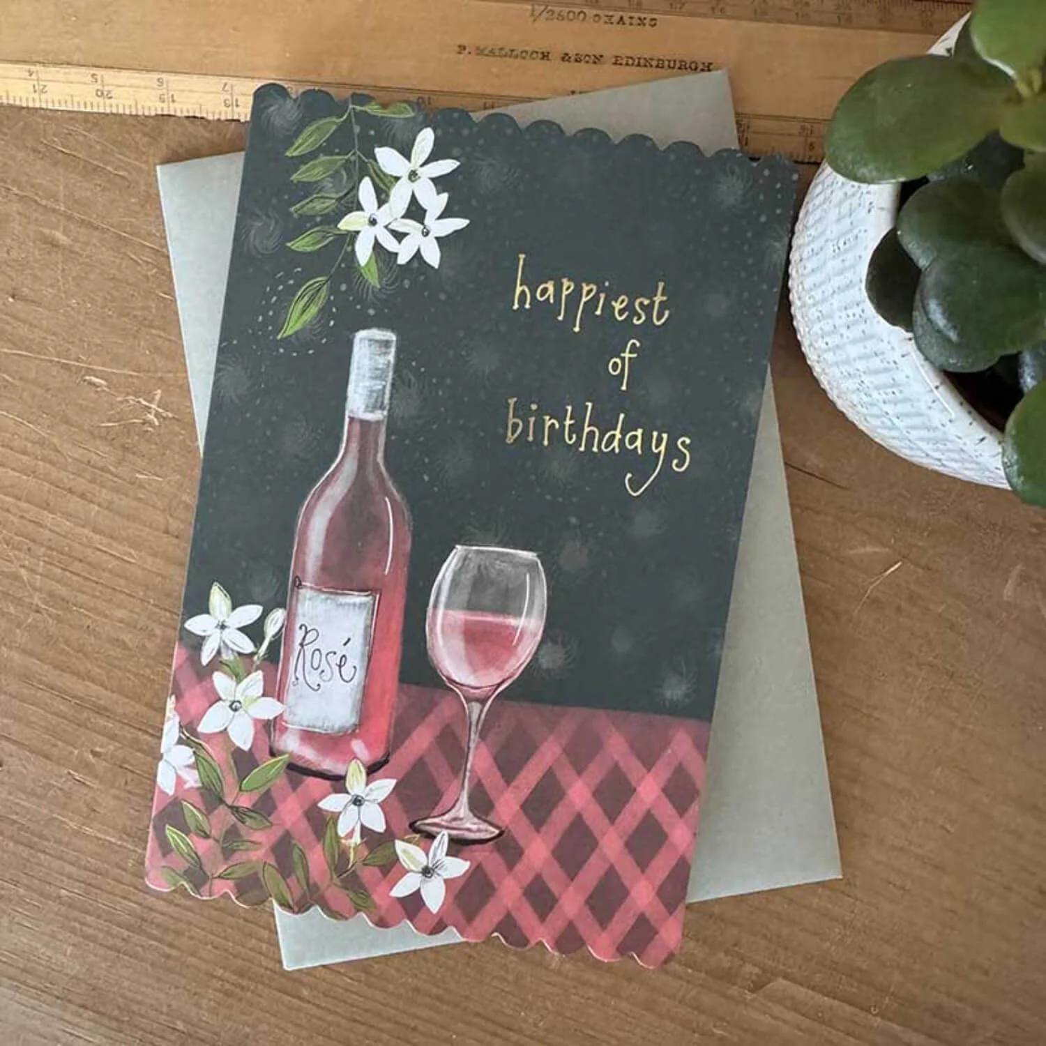 Alex Clark Doodles Card - Birthday - Jasmine & Rosé - Image 2