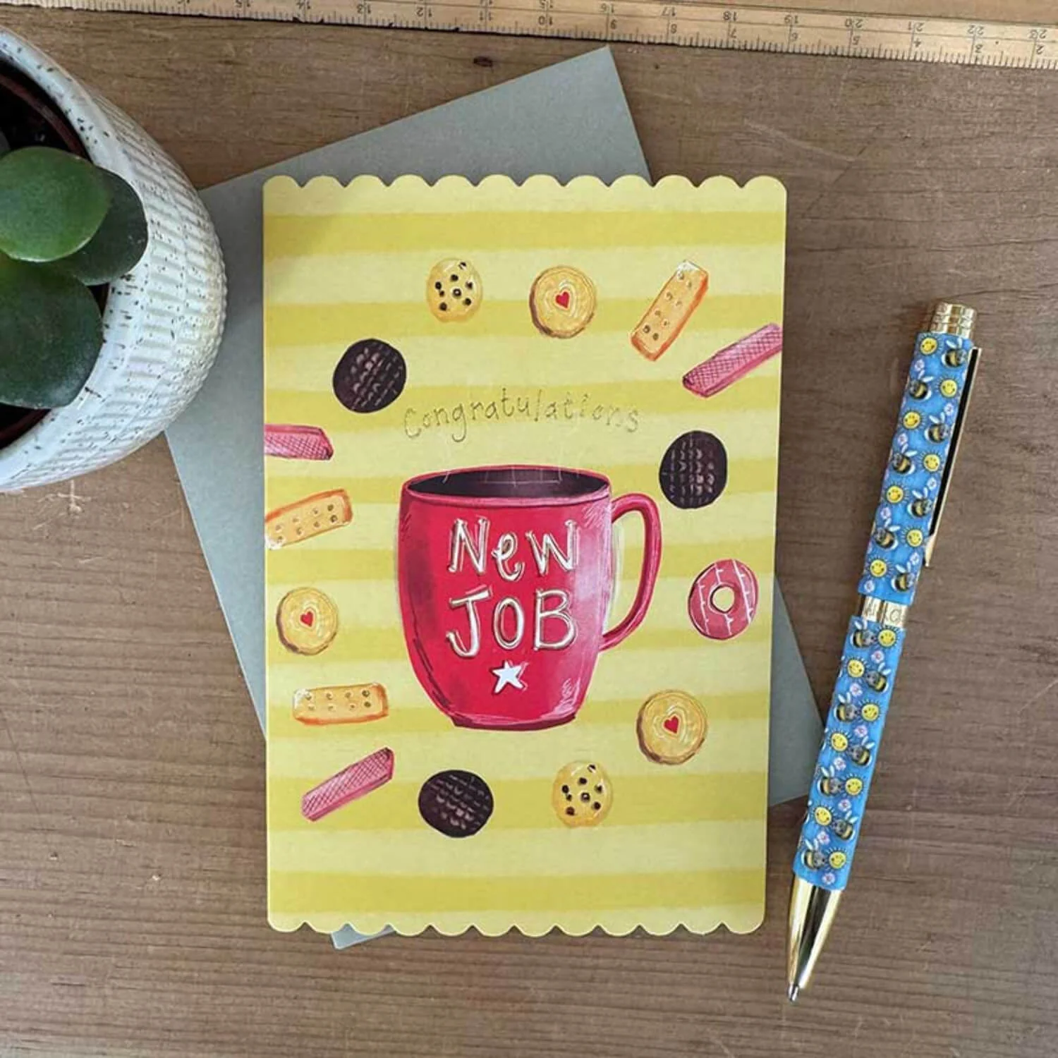 Alex Clark Doodles Card - New Job - Biscuits - Image 2