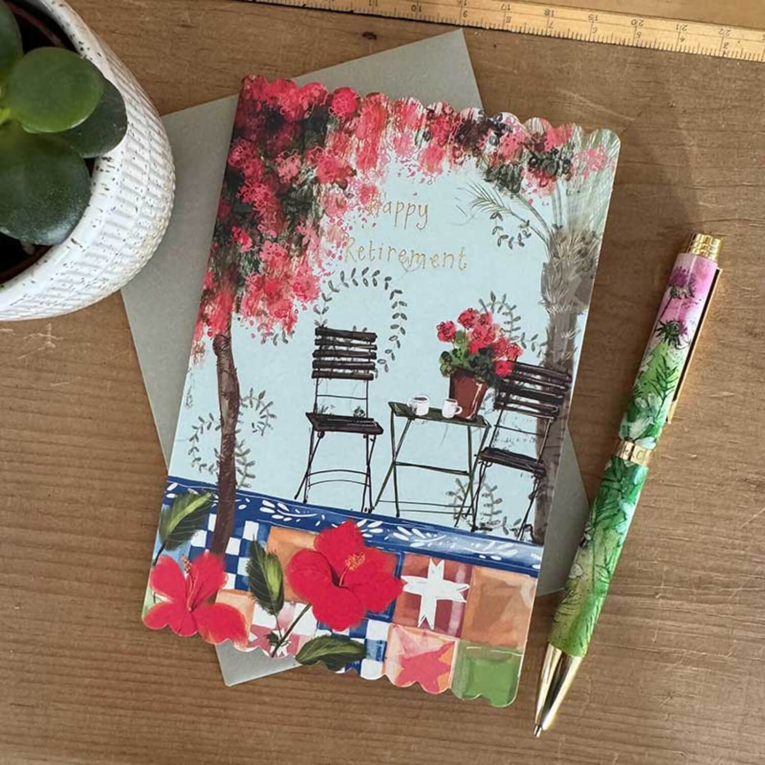 Alex Clark Doodles Card - Retirement - Patio - Image 2