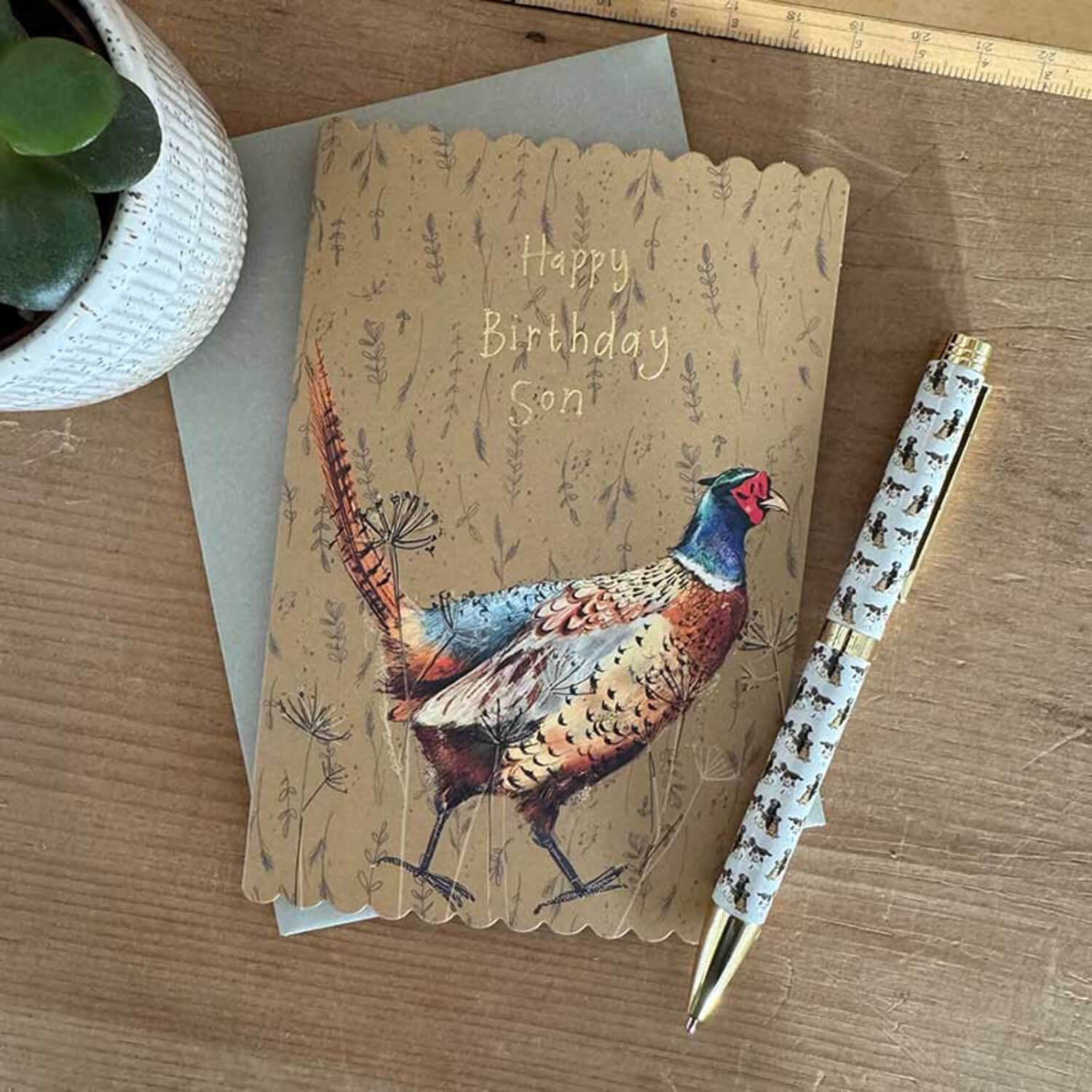Alex Clark Doodles Card - Son Birthday - Pheasant - Image 2