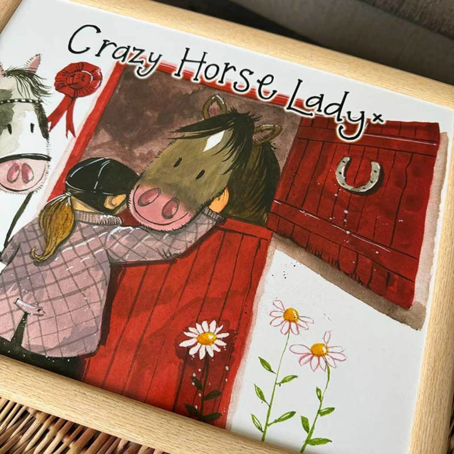Alex Clark Lap Tray - Crazy Horse Lady - Image 2
