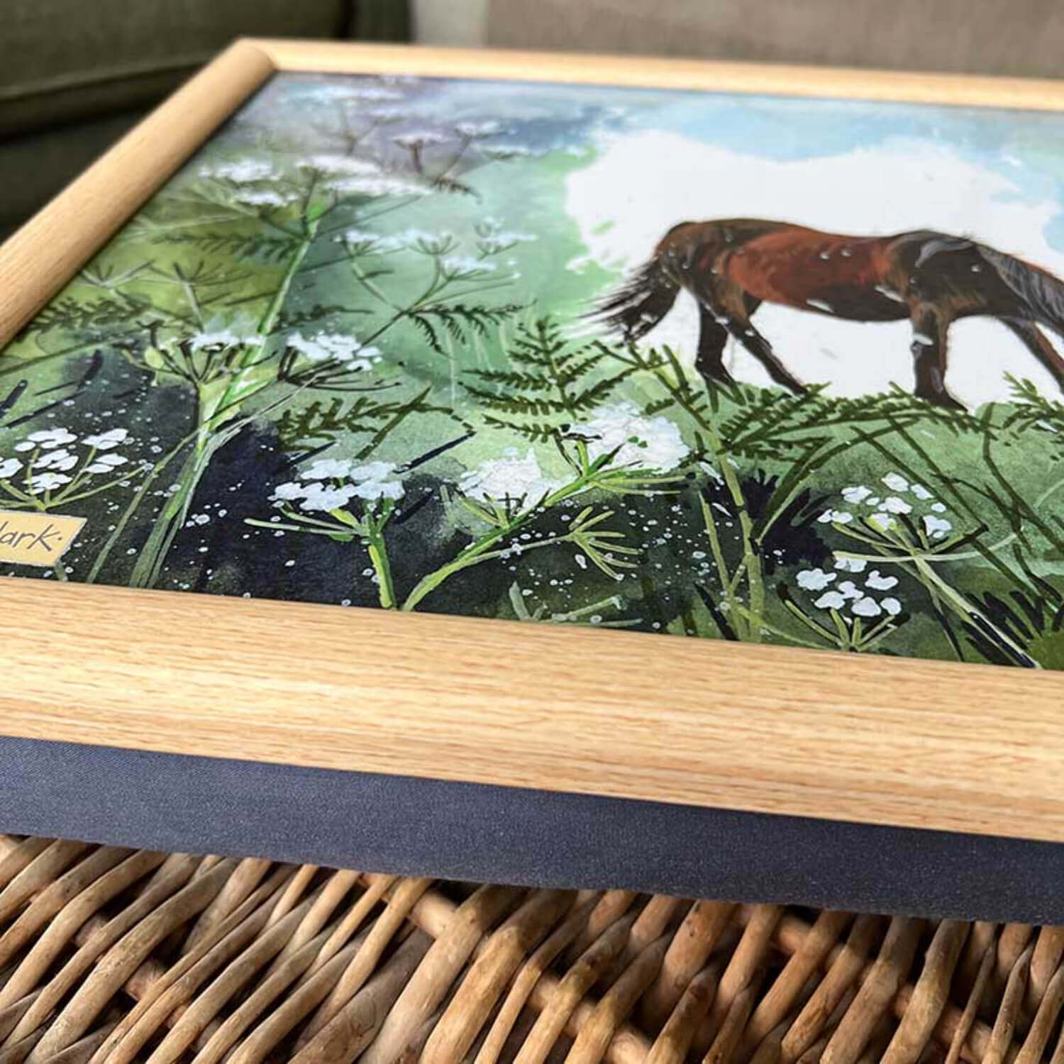 Alex Clark Lap Tray - Horse & Cow Parsley - Image 2