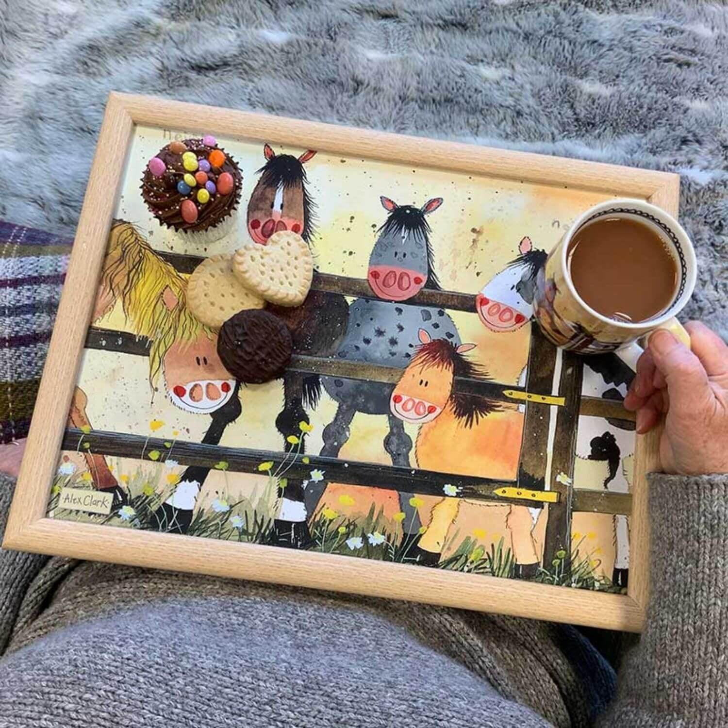 Alex Clark Lap Tray - Ponies