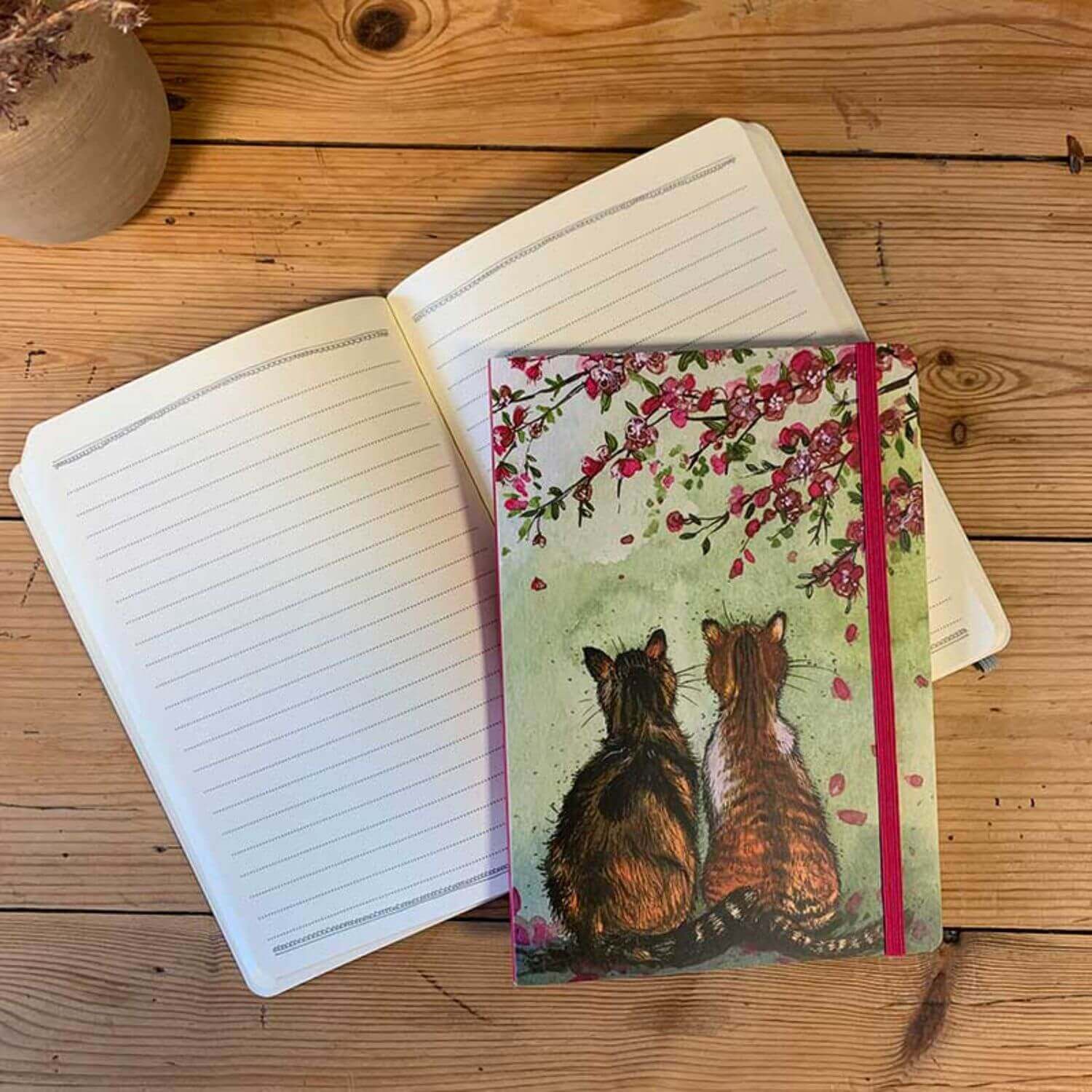Alex Clark Large Chunky Notebook - Blossom Cats - Image 3