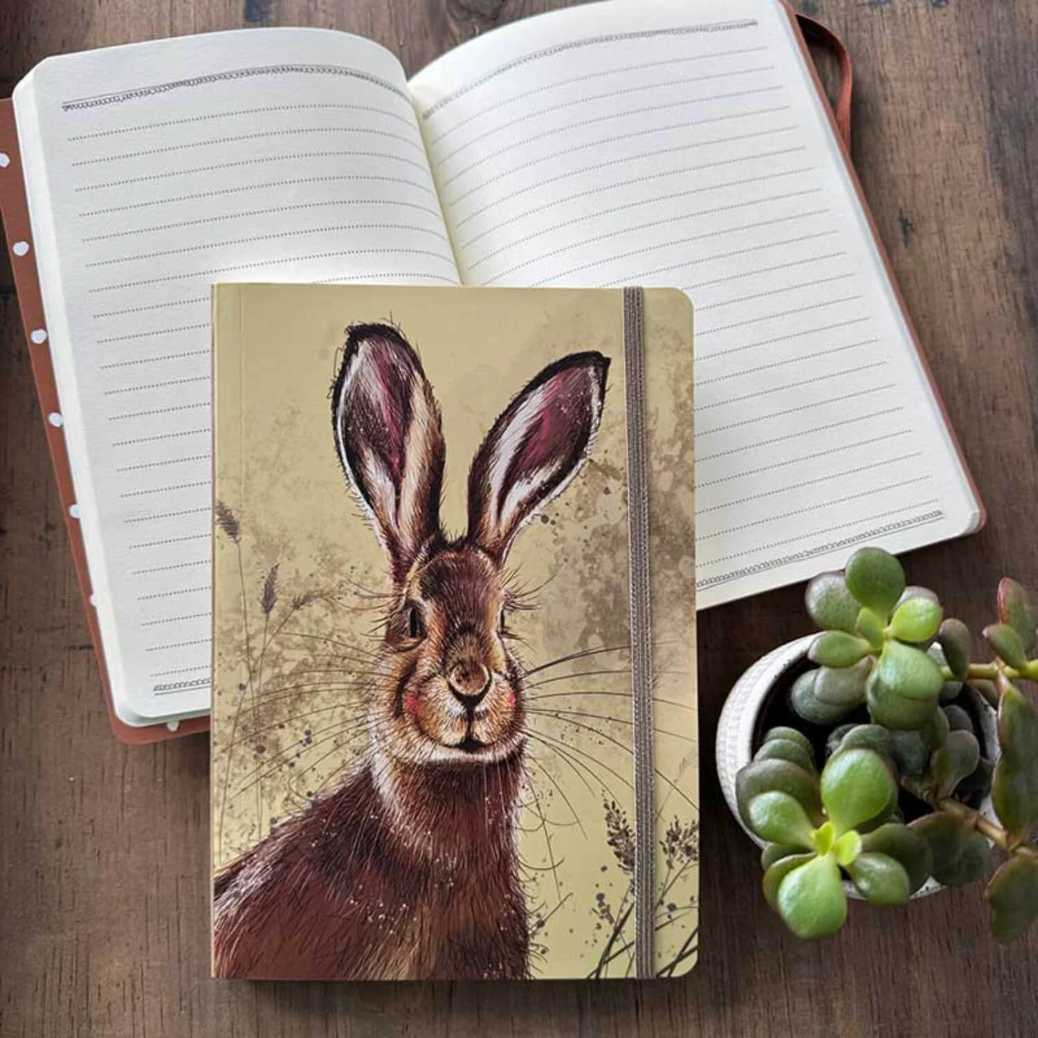 Alex Clark Large Chunky Notebook - Brown Hare - Image 3
