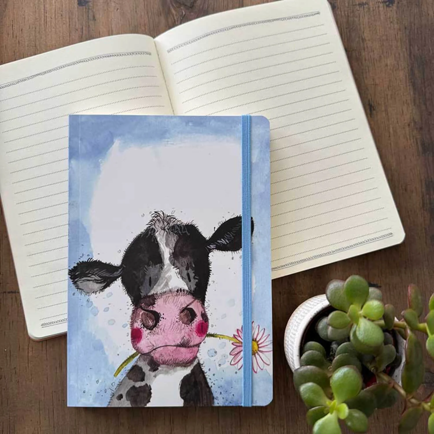 Alex Clark Large Chunky Notebook - Cow And Daisy - Image 3