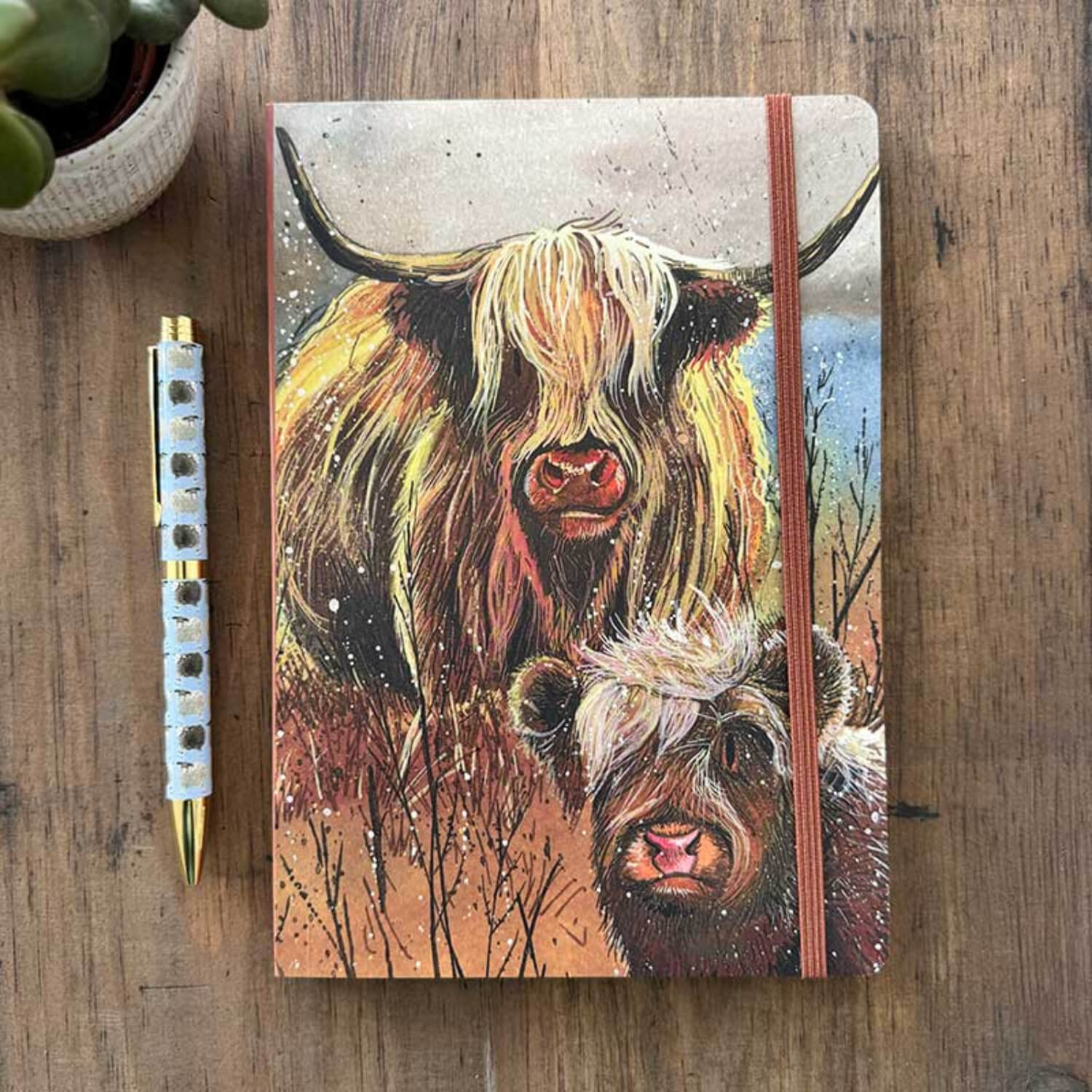 Alex Clark Large Chunky Notebook - Highland Cows - Image 3