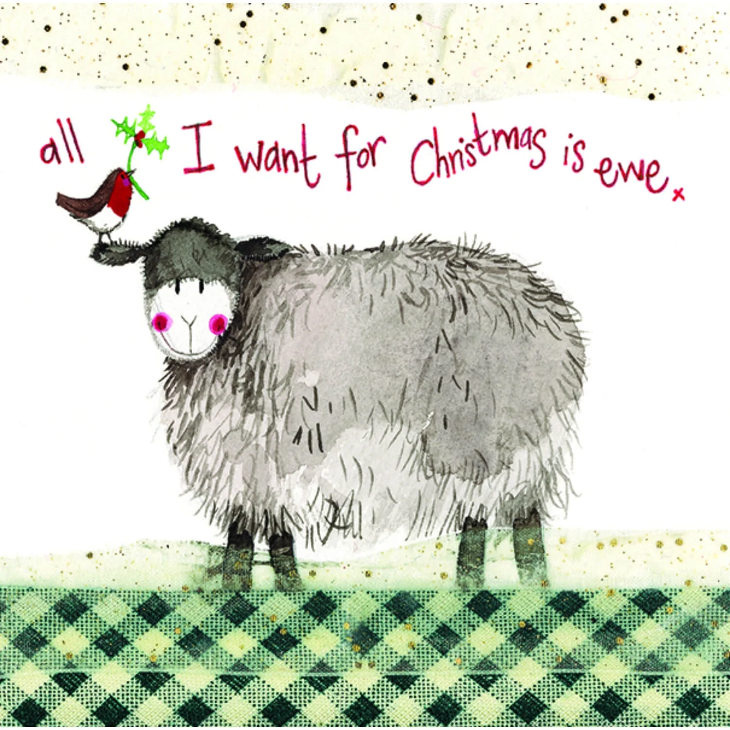 Alex Clark Little Sparkle Christmas Card - Christmas Ewe - Image 2