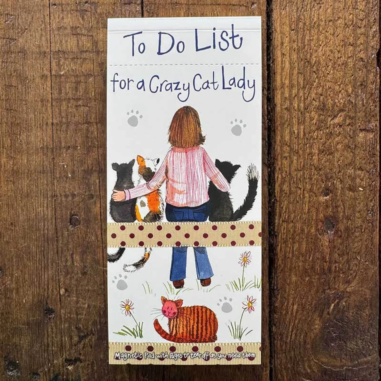 Alex Clark Magnetic To Do List - Crazy Cat Lady