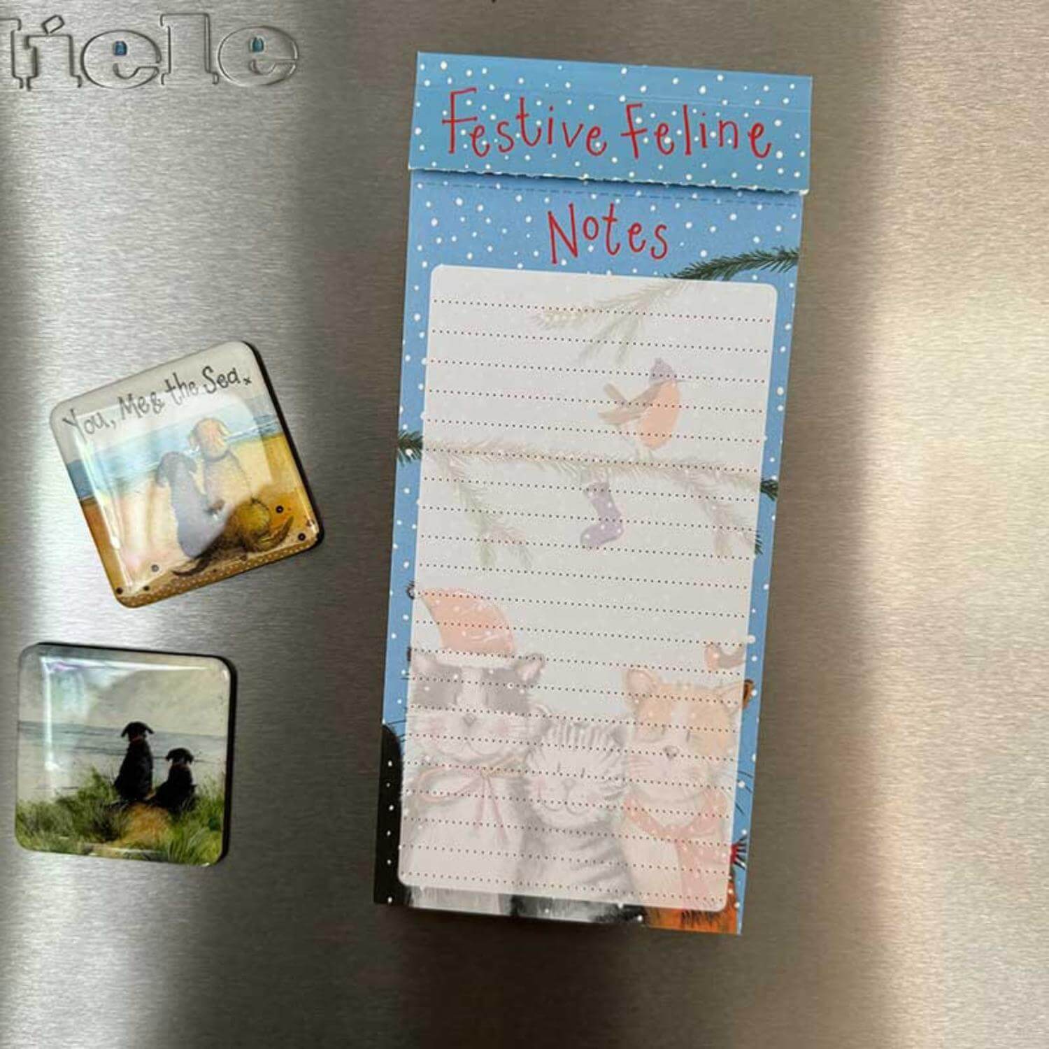 Alex Clark Christmas Magnetic To Do List - Festive Cats - Image 3