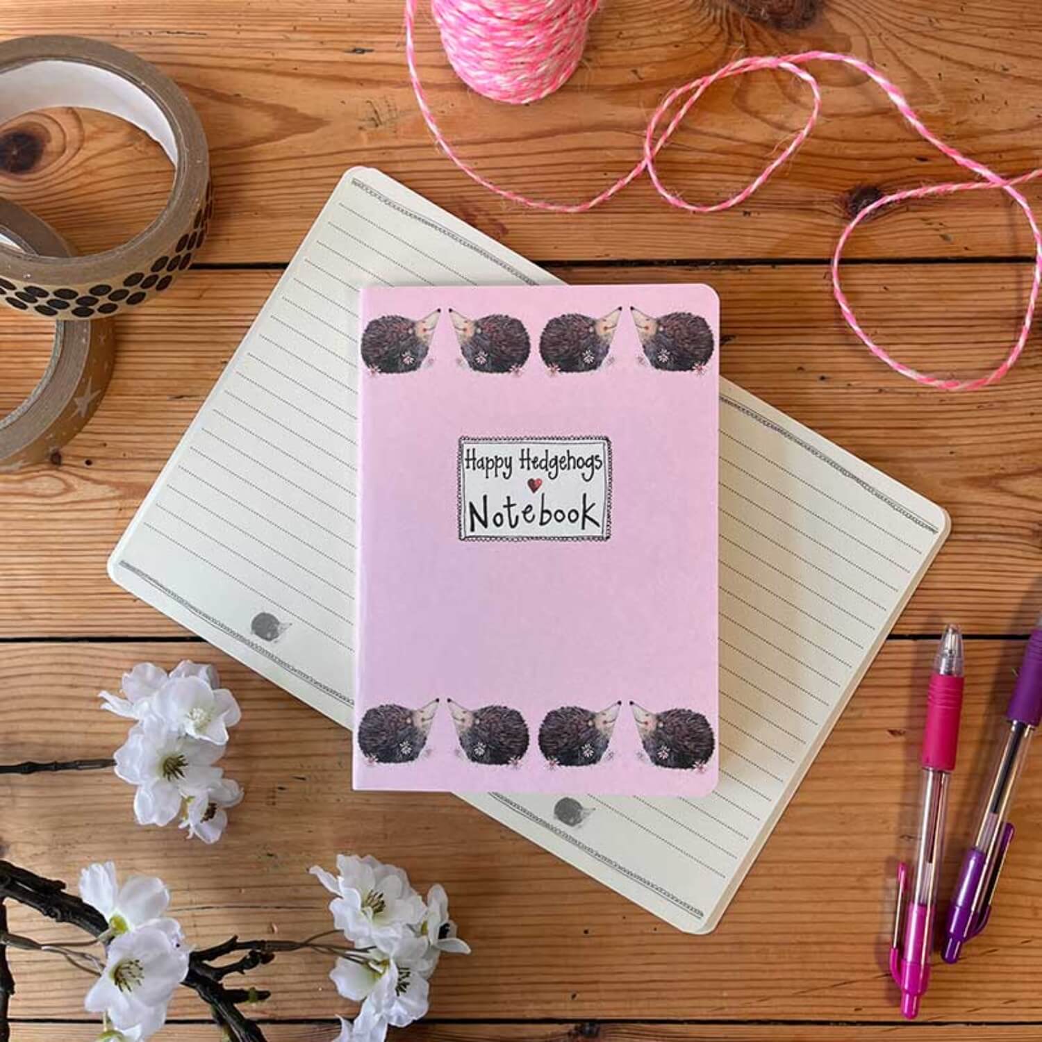 Alex Clark Medium Soft Notebook - Happy Hedgehogs - Image 2