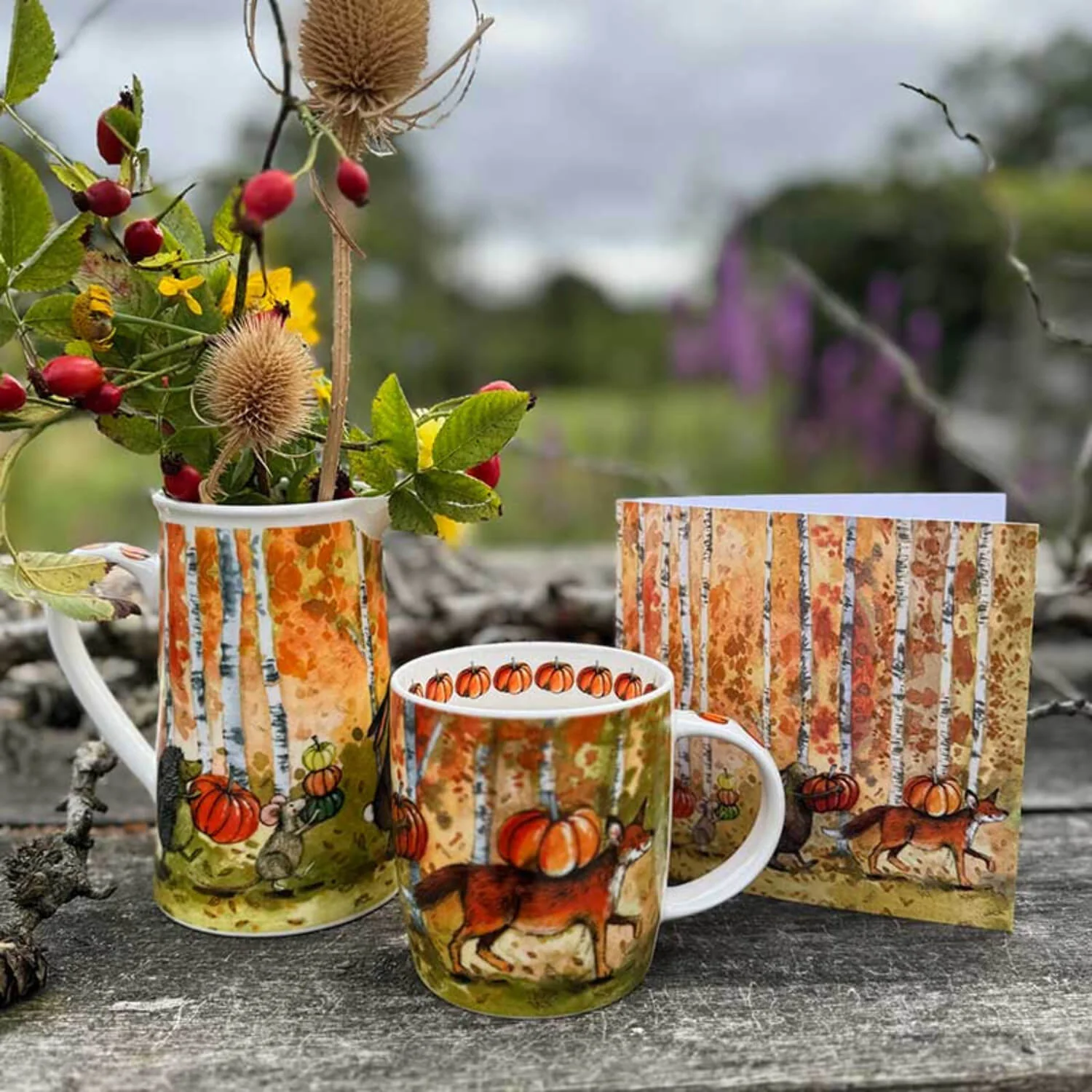 Alex Clark New Bone China 500ml Serving Jug - Pumpkin Pickers - Image 5