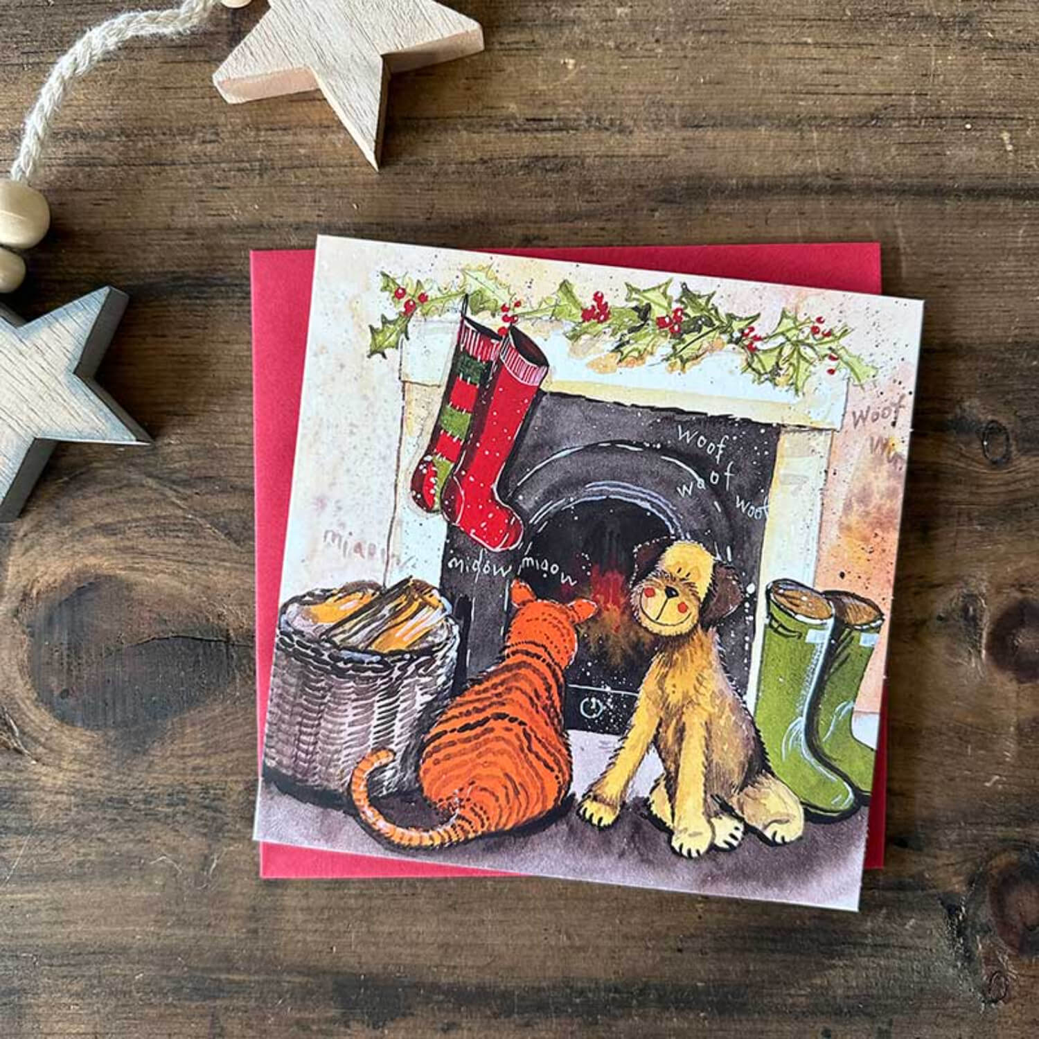 Alex Clark Pack Of 8 Christmas Cards - Yuletide Hearth - Image 2
