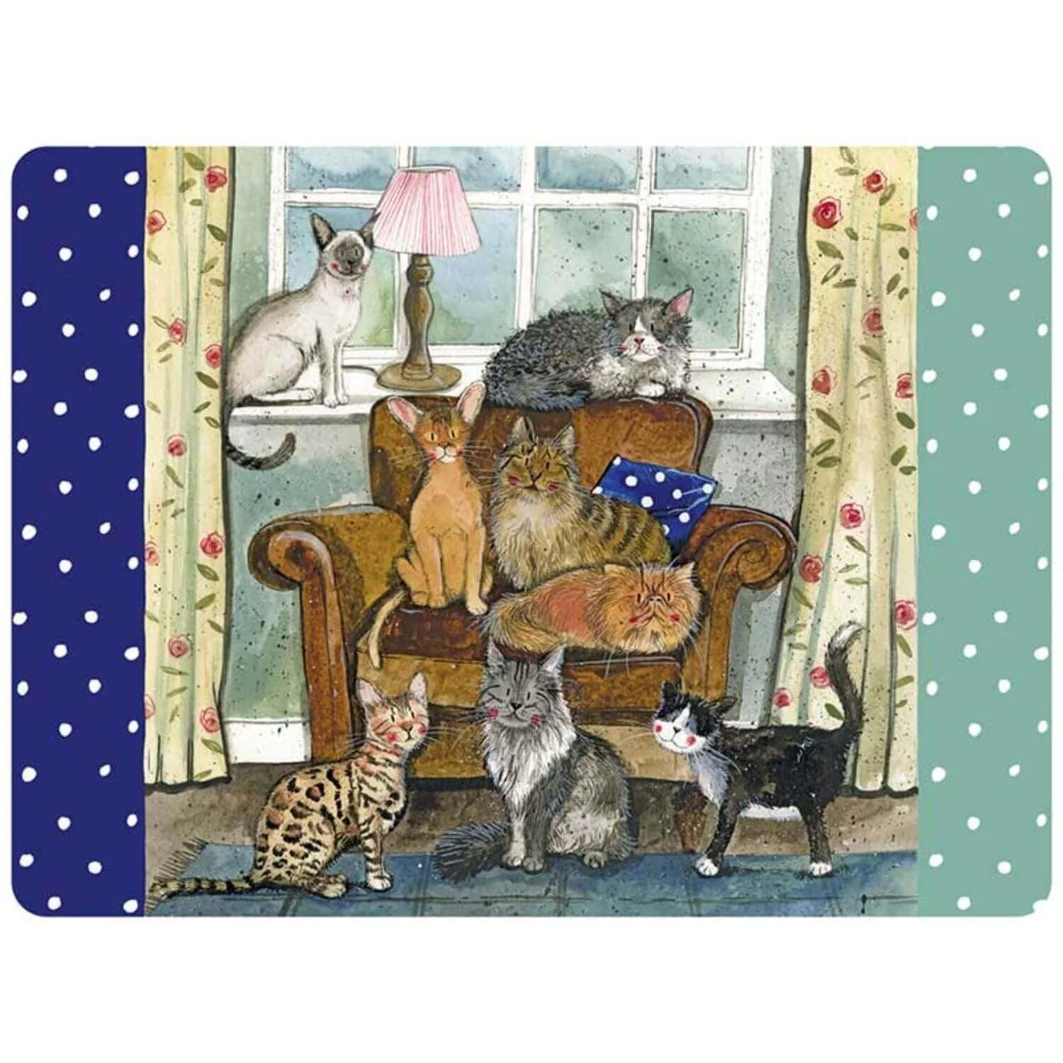 Alex Clark Placemat - Cat House