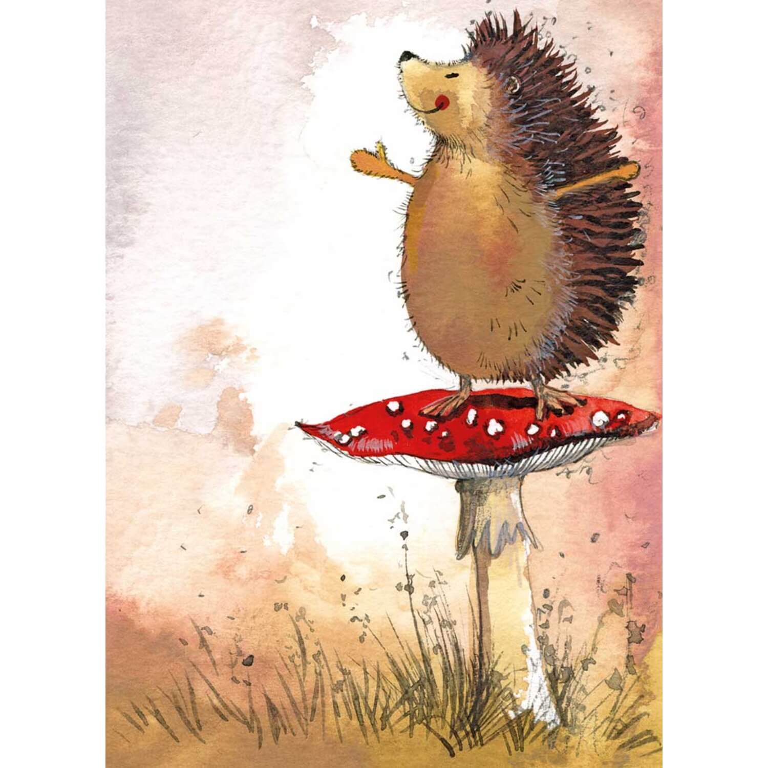 Alex Clark Small Chunky Notebook - Hedgehog & Toadstool - Image 2